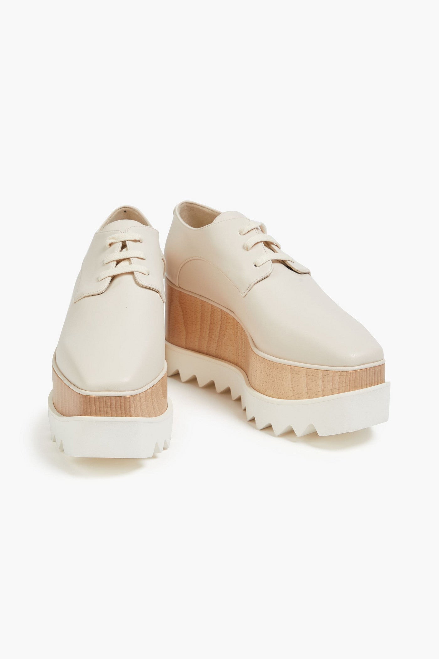 Stella Mccartney + Yoshimoto Nara Elyse Printed Platform Brogues Ecru Women's