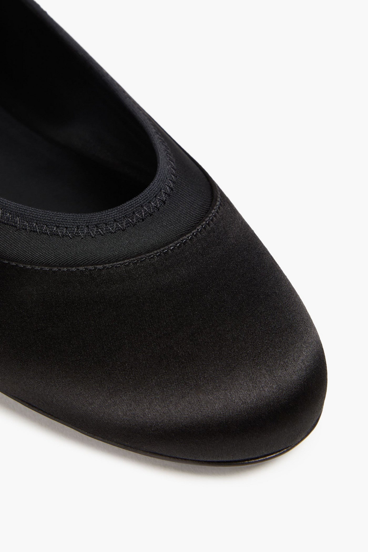 Loulou Studio Frano Satin Ballet Flats Black Women's