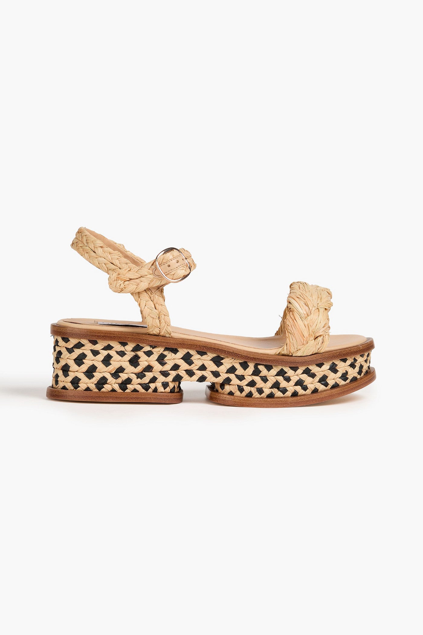 Gabriela Hearst Michael Raffia Platform Sandals Beige Women's