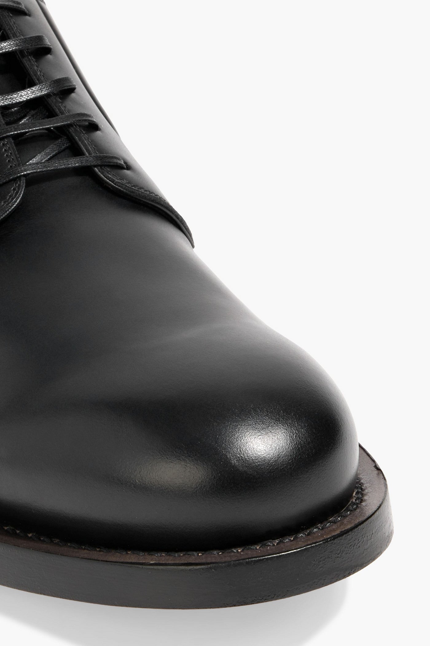 Ferragamo Leather Derby Shoes Black