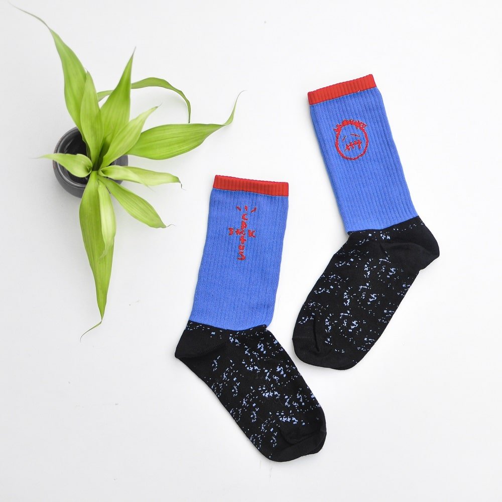 Blue-Black Travis Scott Socks | Cactus Jack Socks