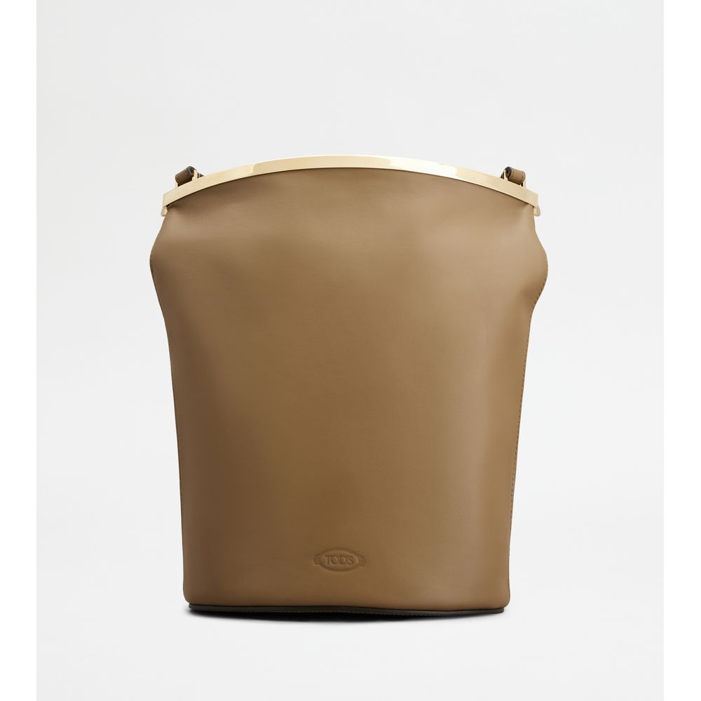 Tods Magenta Bag Bucket Bag In Leather Small Brown