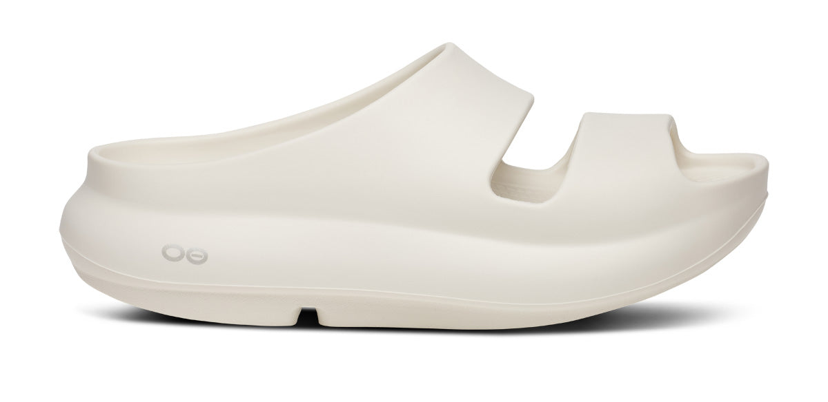 Oofos Women's Two-Strap Sandal Chalk