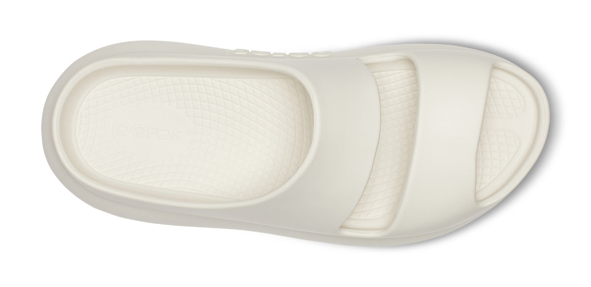 Oofos Women's Two-Strap Sandal Chalk