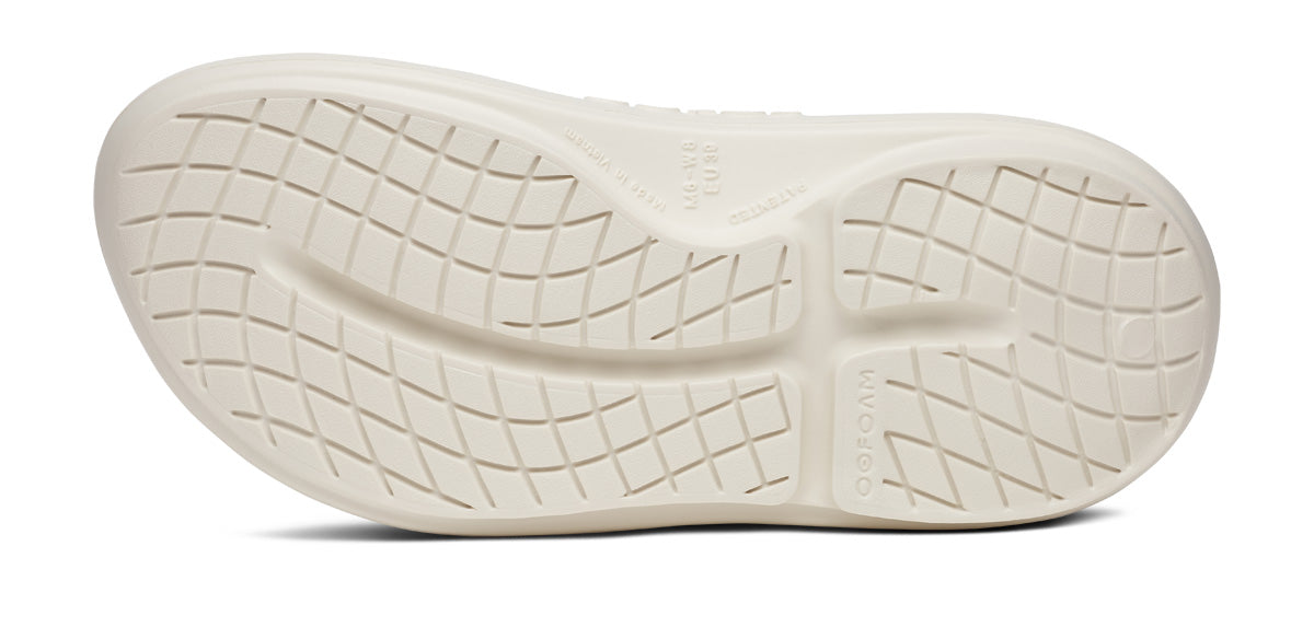Oofos Women's Two-Strap Sandal Chalk
