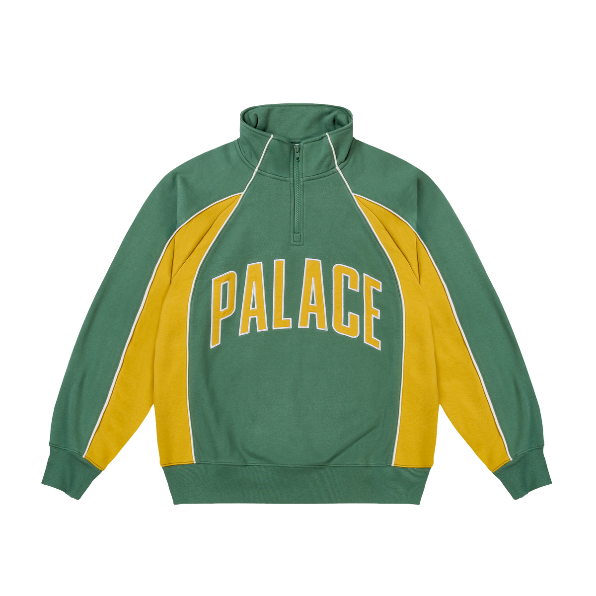 Palace Skateboards Courtside 1 / 4 ZIP Tawny PORT / Concrete GREY
