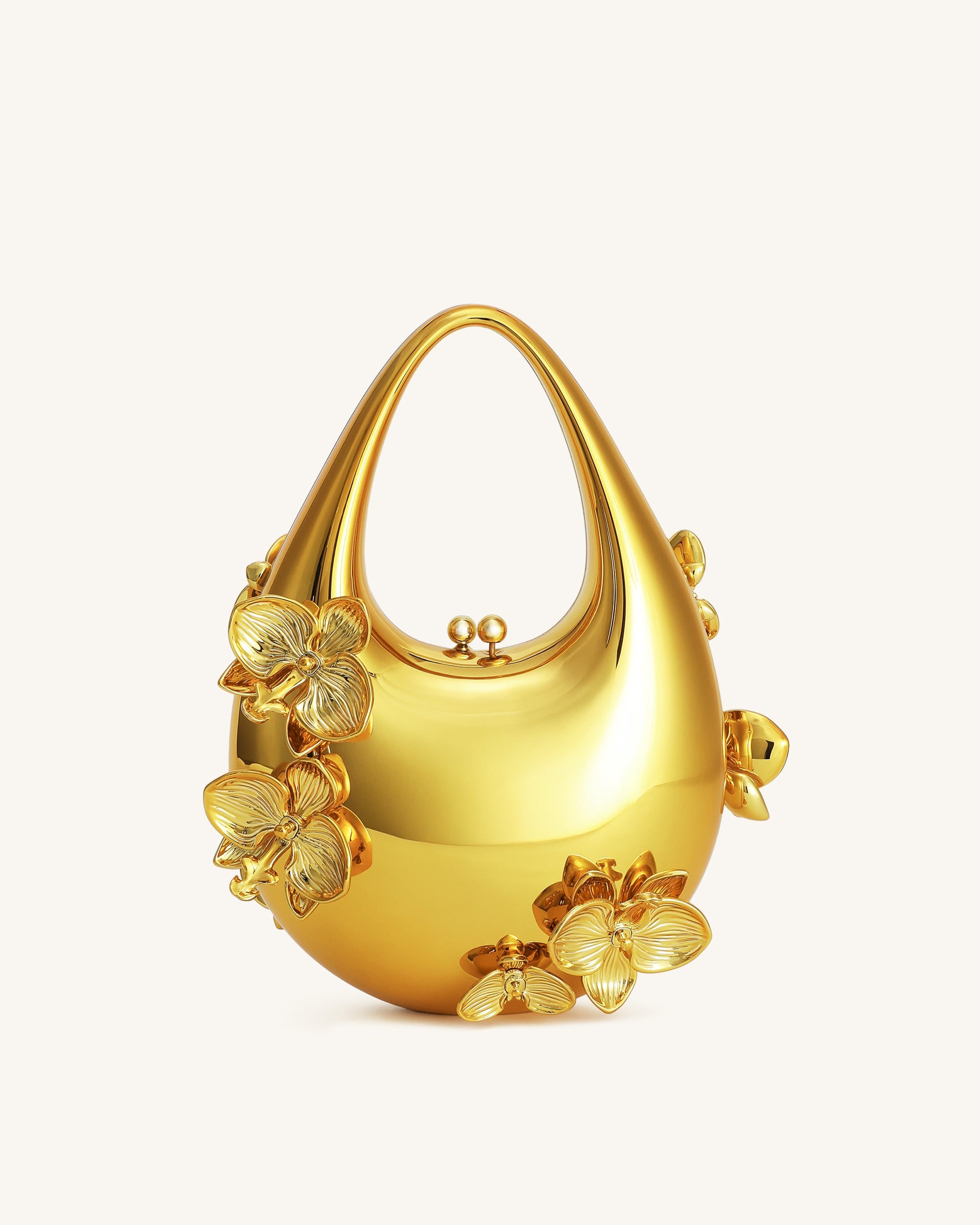 Jw Pei Lydia Floral Embellished Handbag Gold