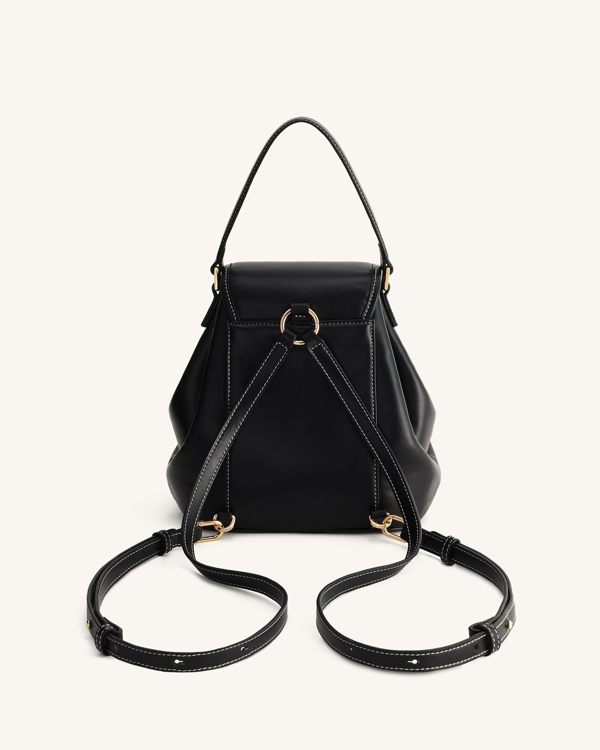 Jw Pei Harper Buckle Pocket Backpack Black