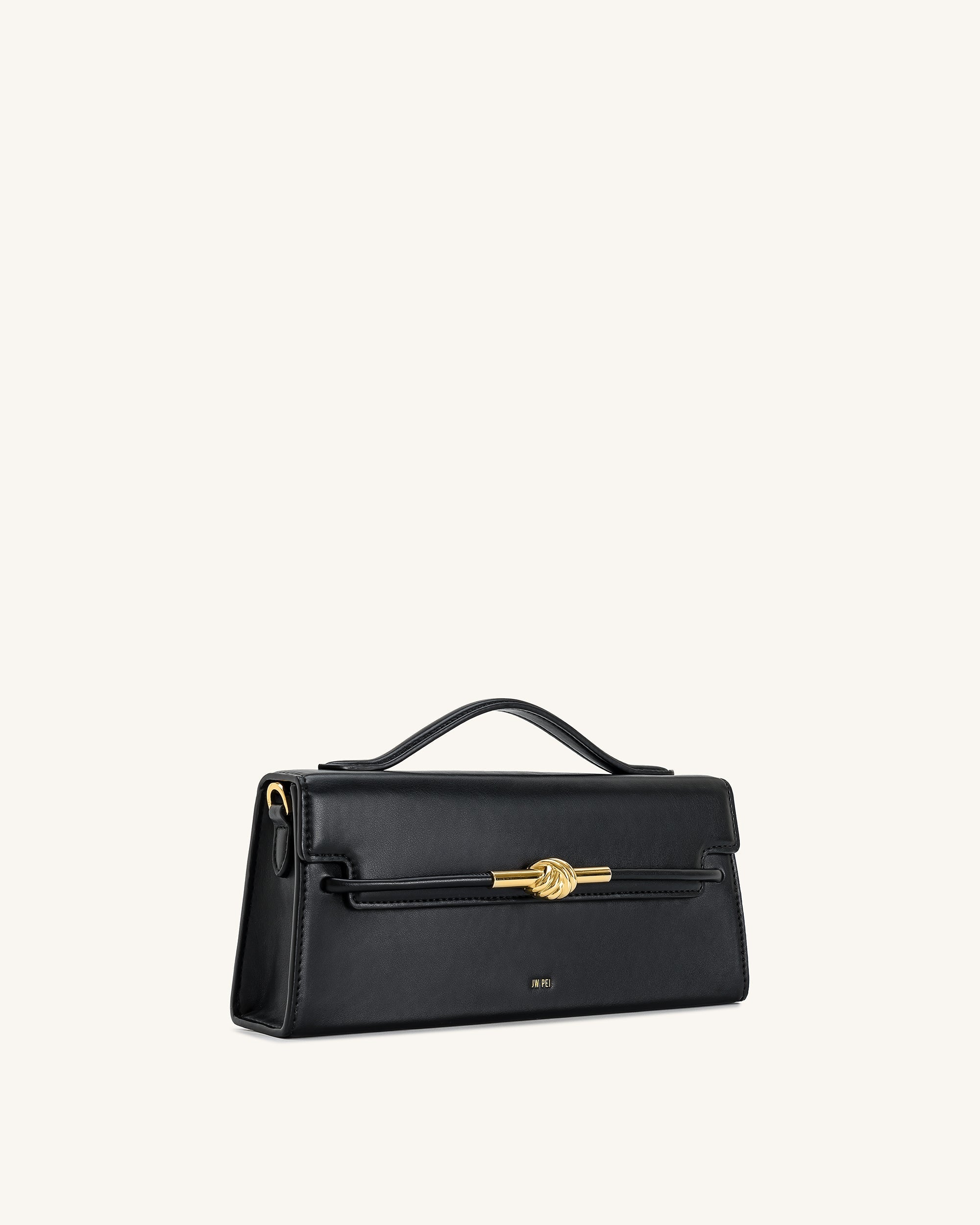 Jw Pei Lena Metal Rope Knot Top Handle Bag Black