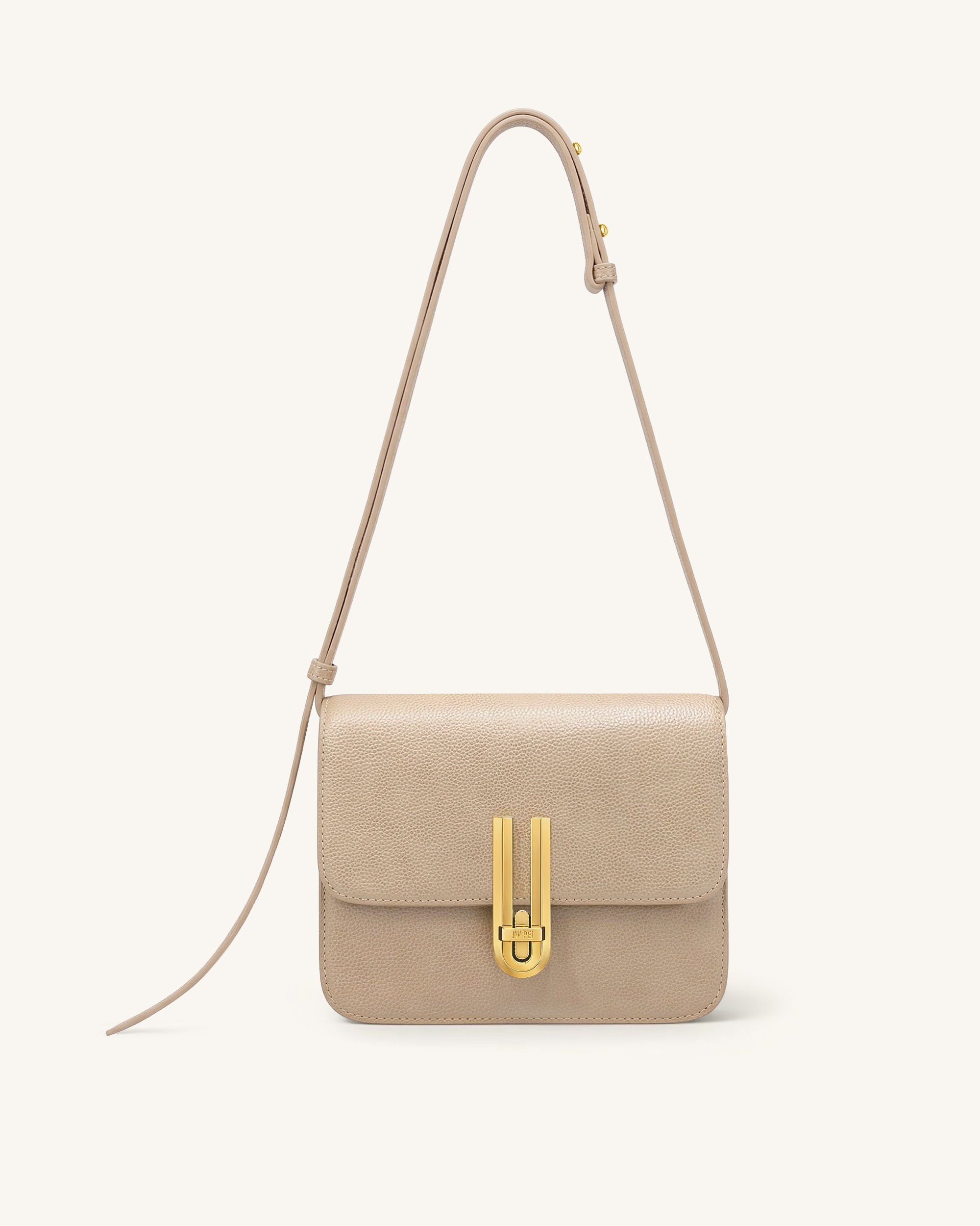 Jw Pei Evania Lock Pebbled Shoulder Bag Khaki