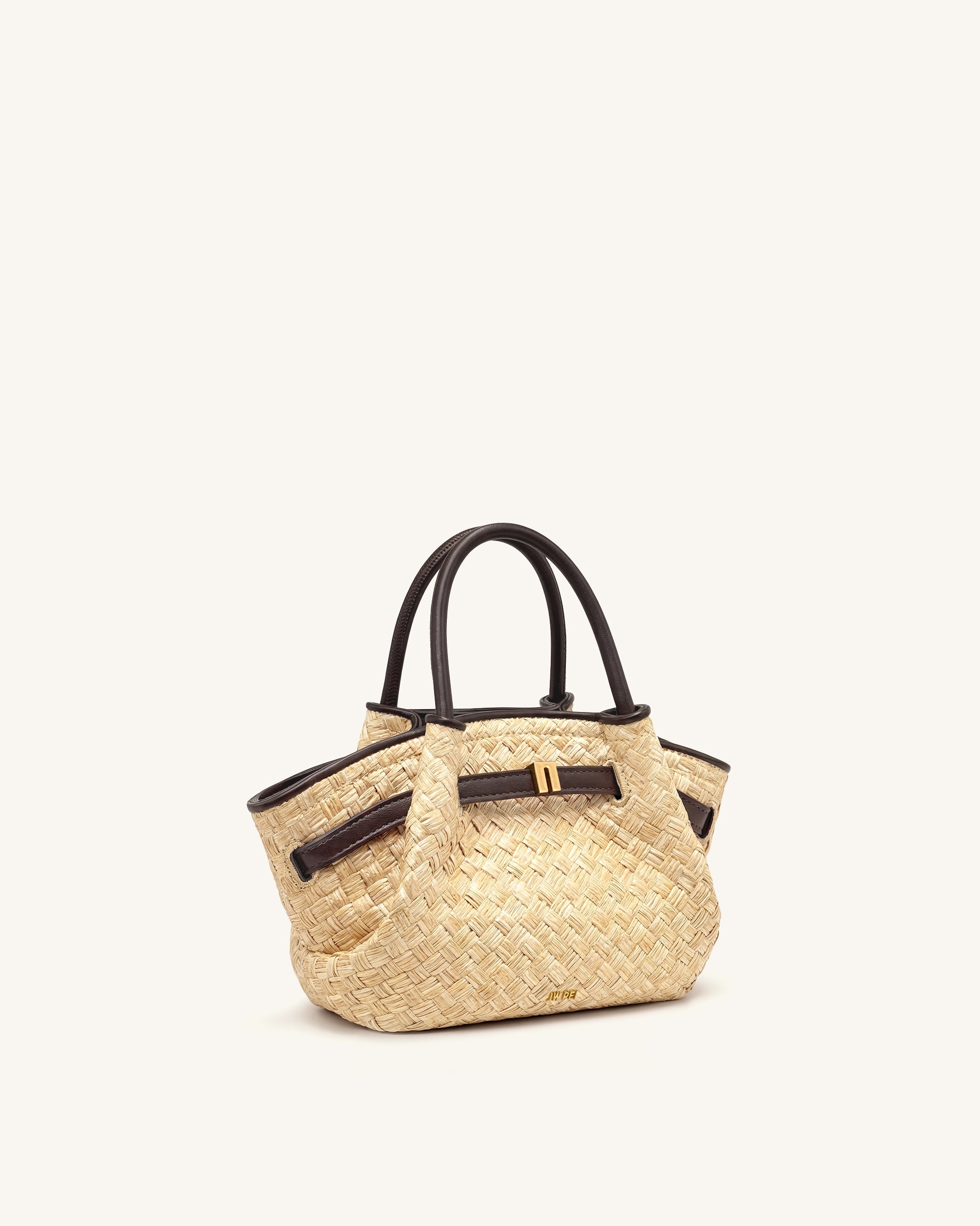 Jw Pei Hana Mini Faux Straw Tote Bag Brown