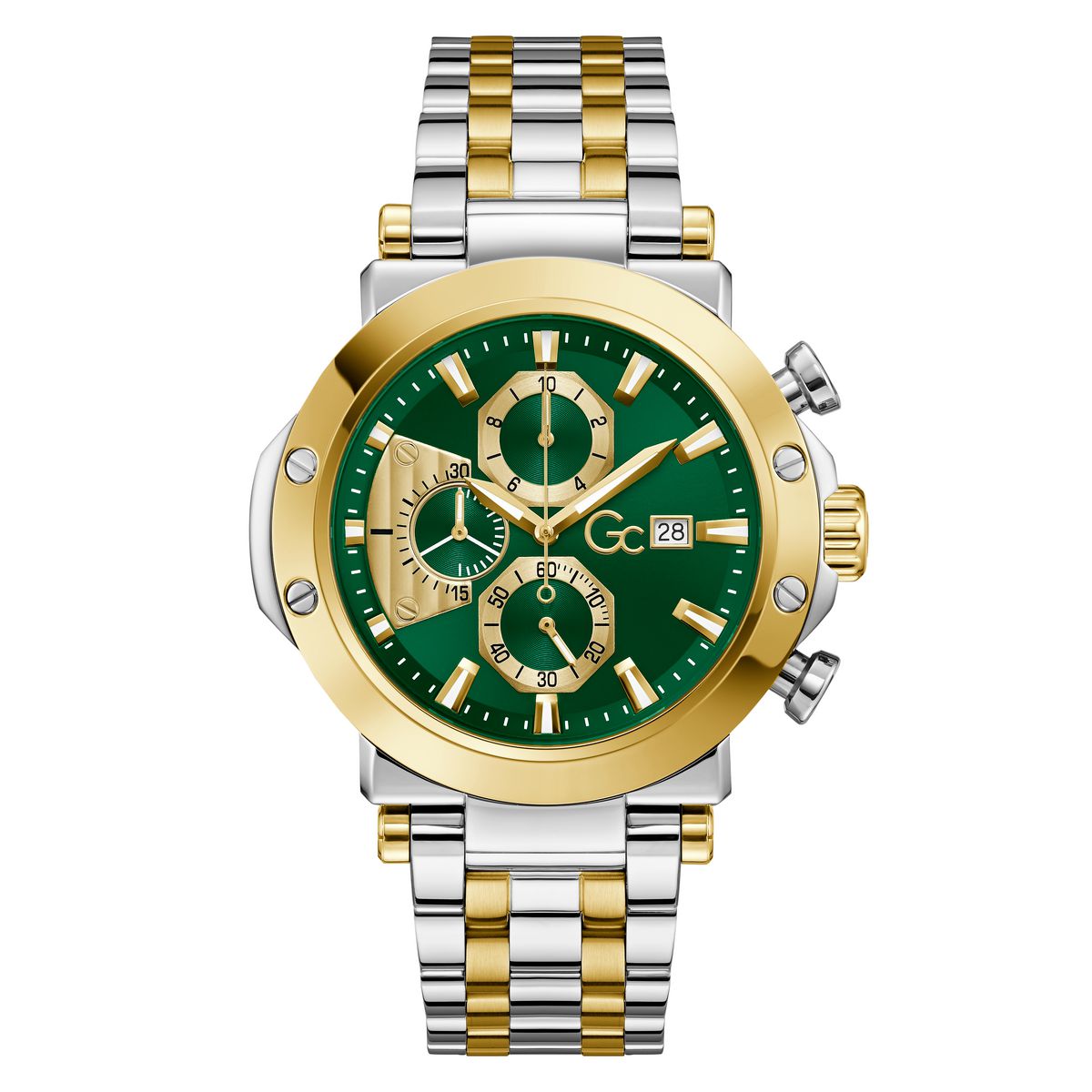 Gc Round 44mm Green Dial Analog Men Watch - Z75003G9