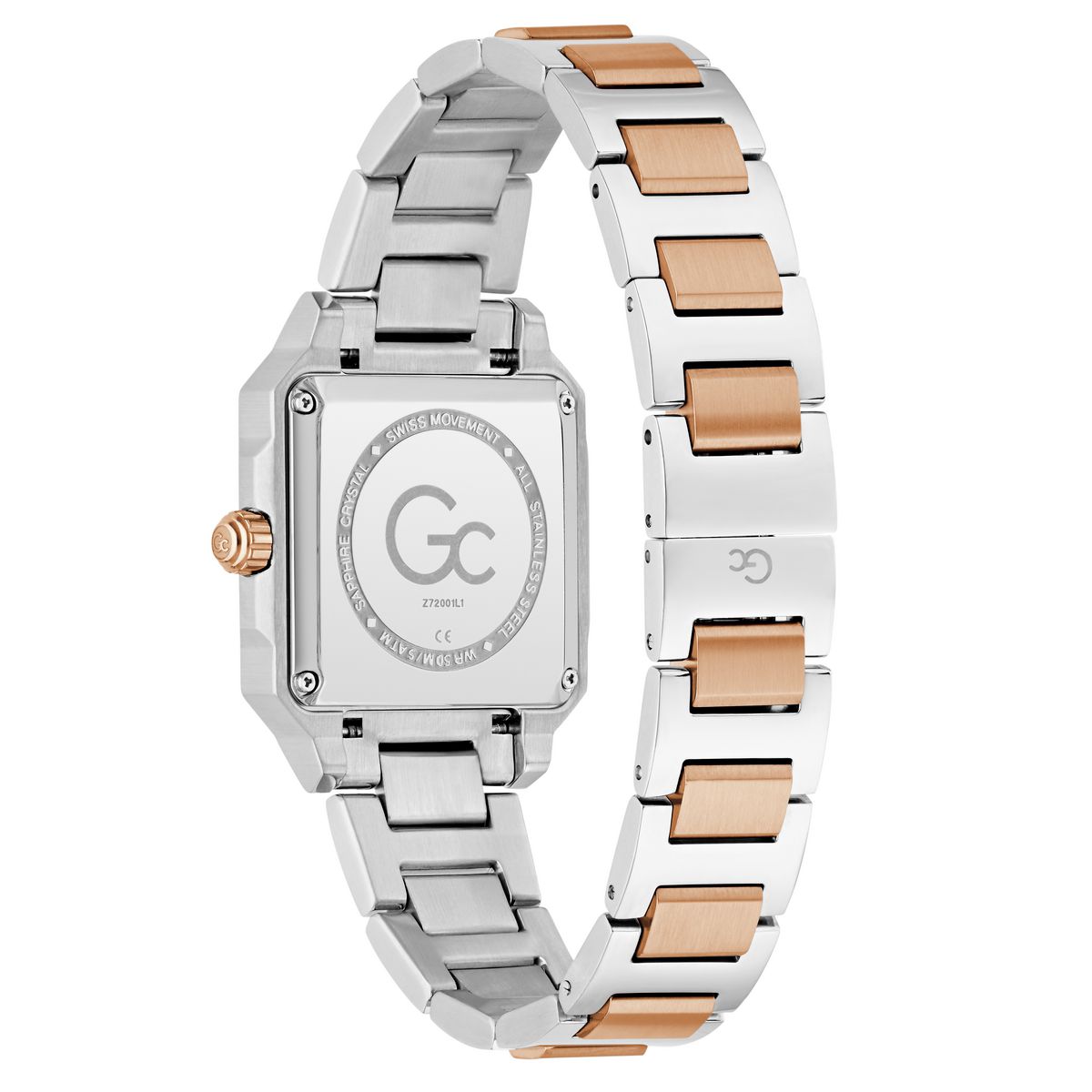 Gc Square 32mm White Dial Analog Women Watch - Z72001L1