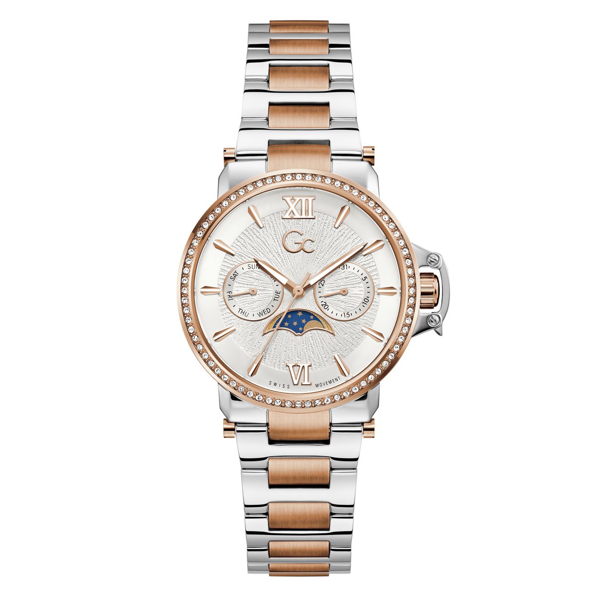 Gc Round 36mm White Dial Analog Women Watch - Z69002L1
