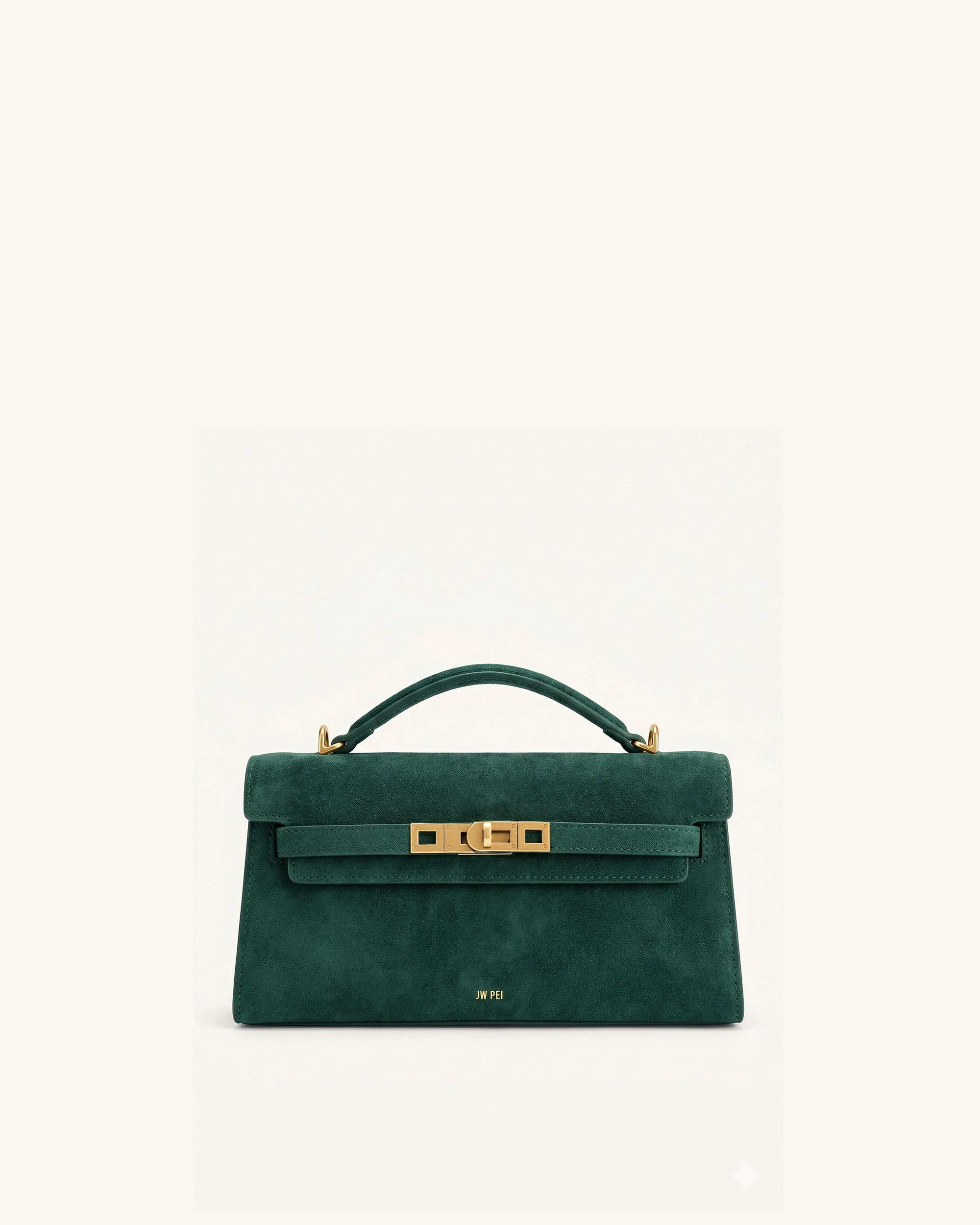 Jw Pei Noor Faux Suede Top Handle Bag Forest Green