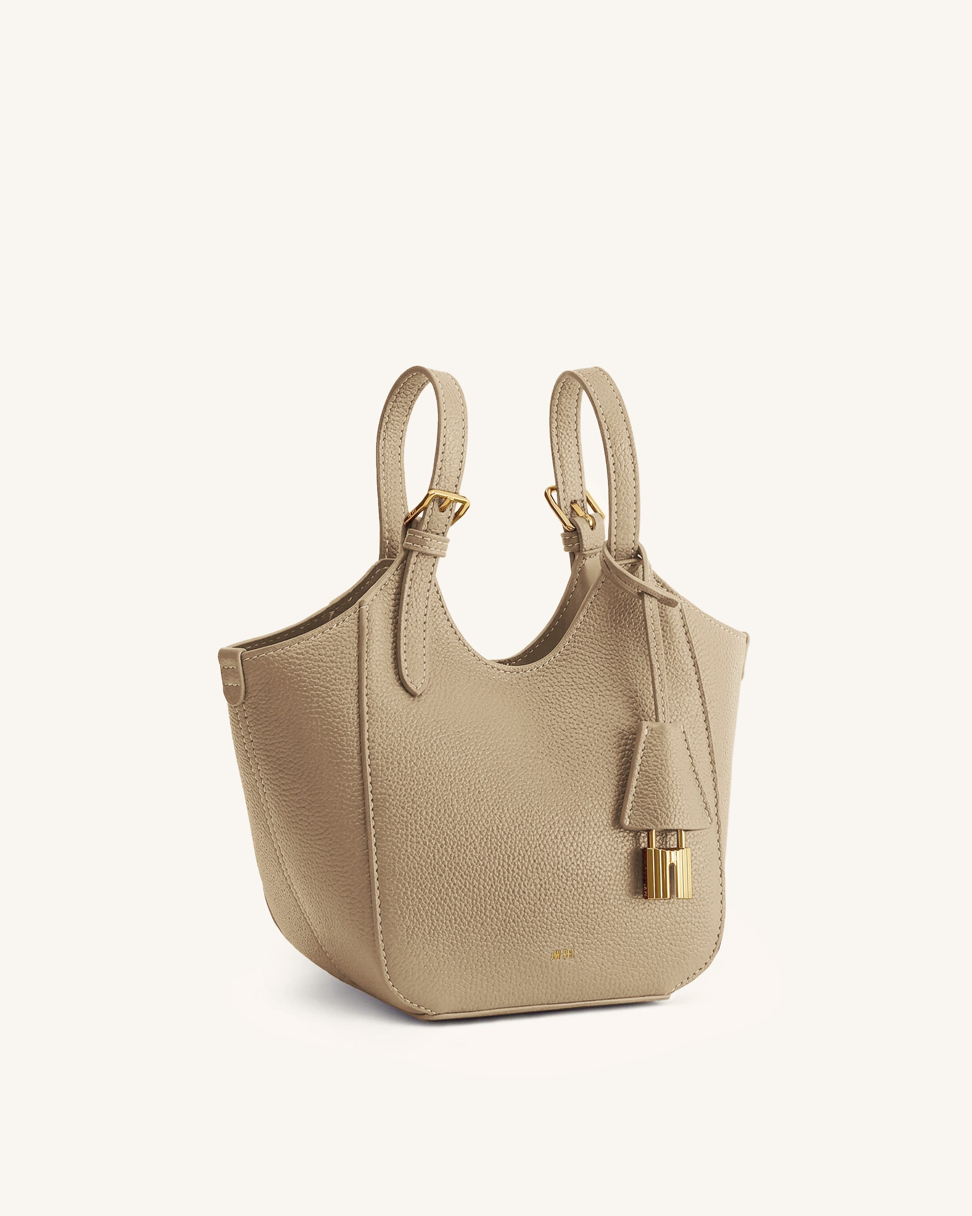 Jw Pei Ines Padlock Tote Bag Gray Beige