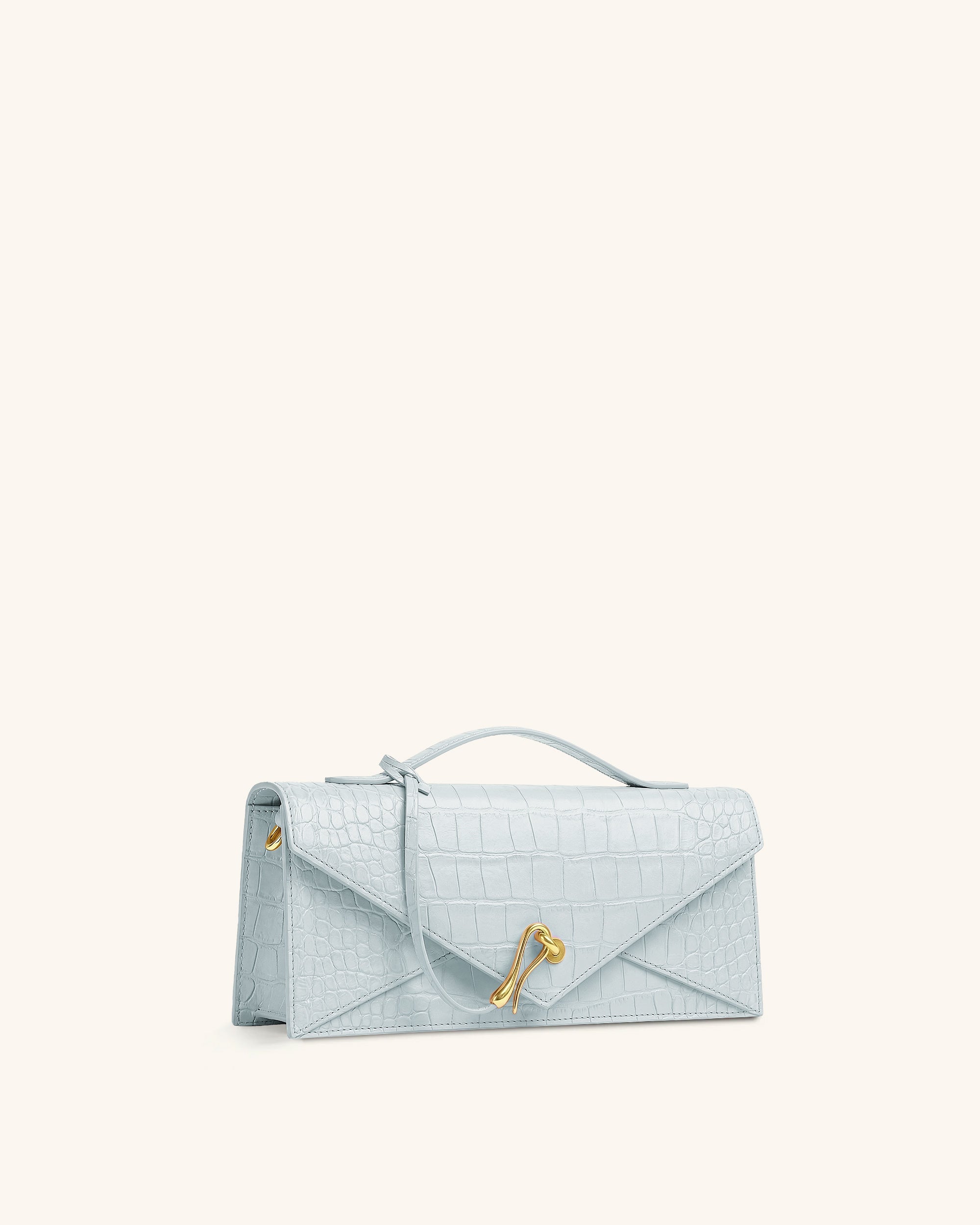 Jw Pei Celeste Envelope Top Handle Bag Light Blue Croc