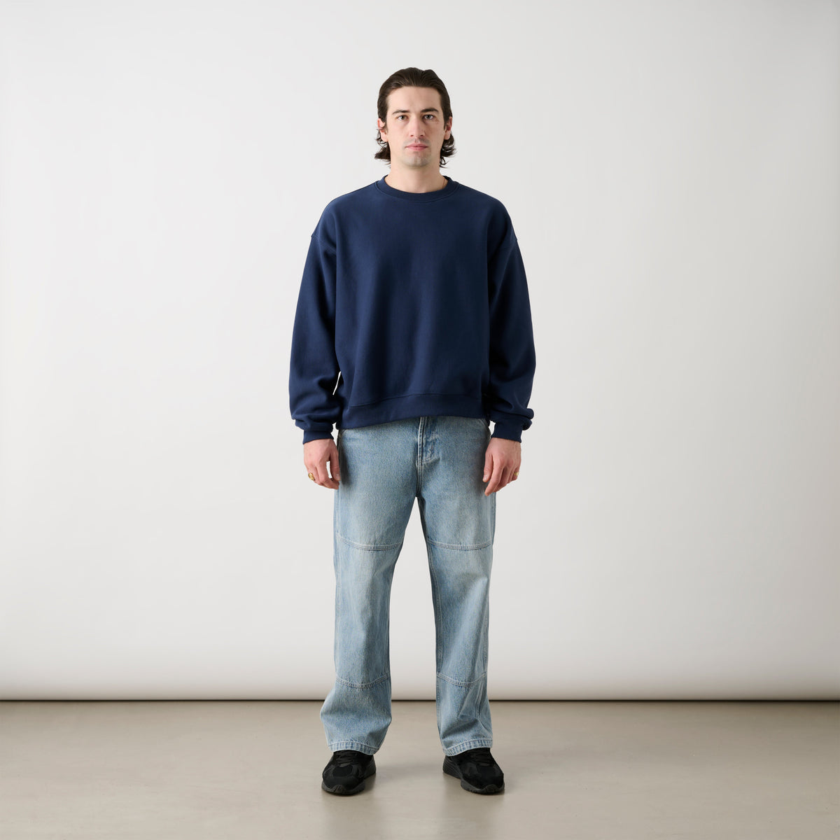 Palace Skateboards Unisex CREW NAVY