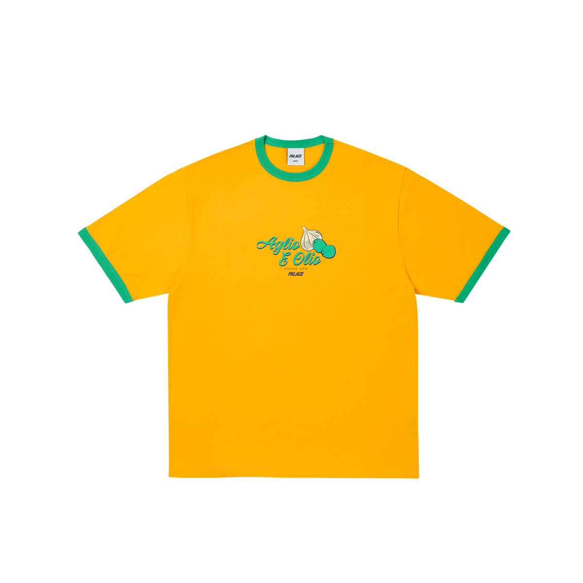 Palace Skateboards Aglio E OLIO Ringer T-Shirt Sunny Yellow