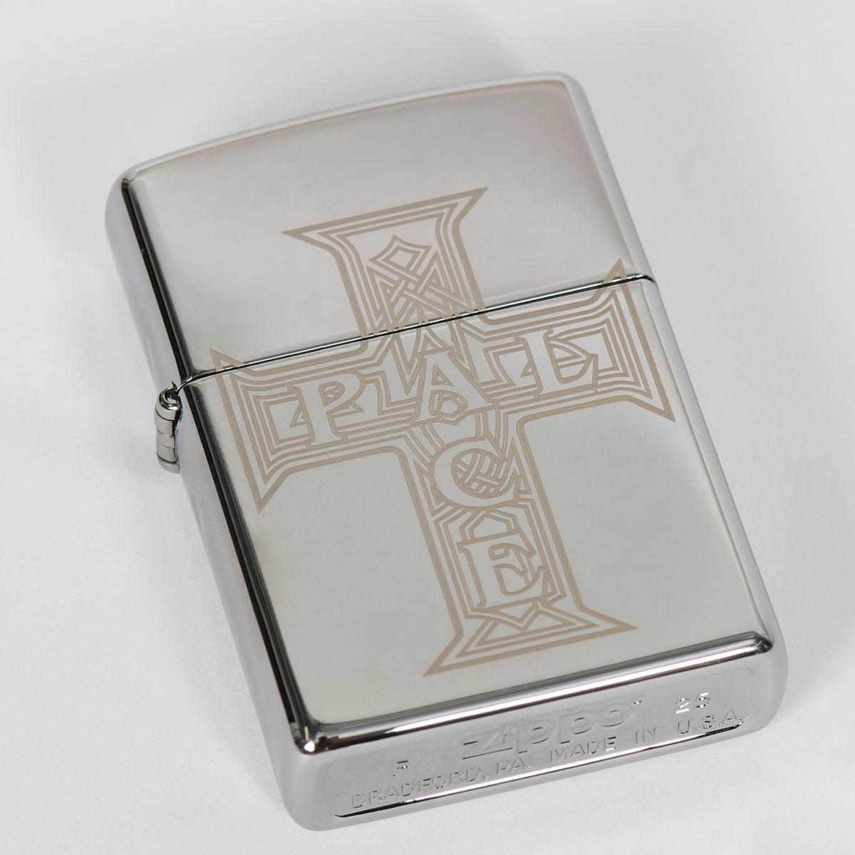 Palace Skateboards Cross Zippo Silver