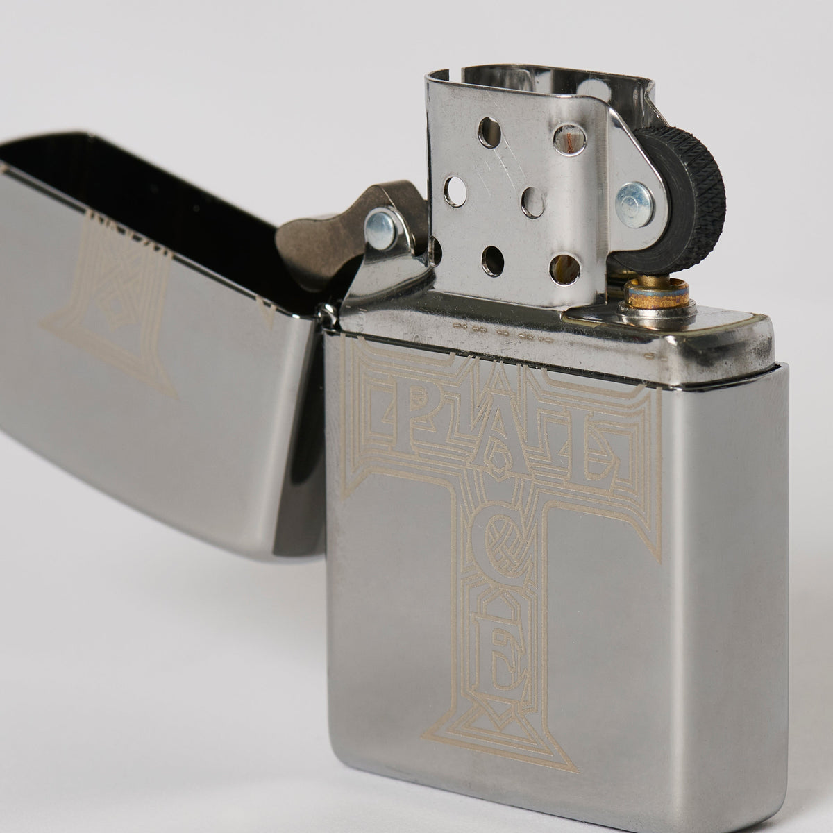 Palace Skateboards Cross Zippo Silver