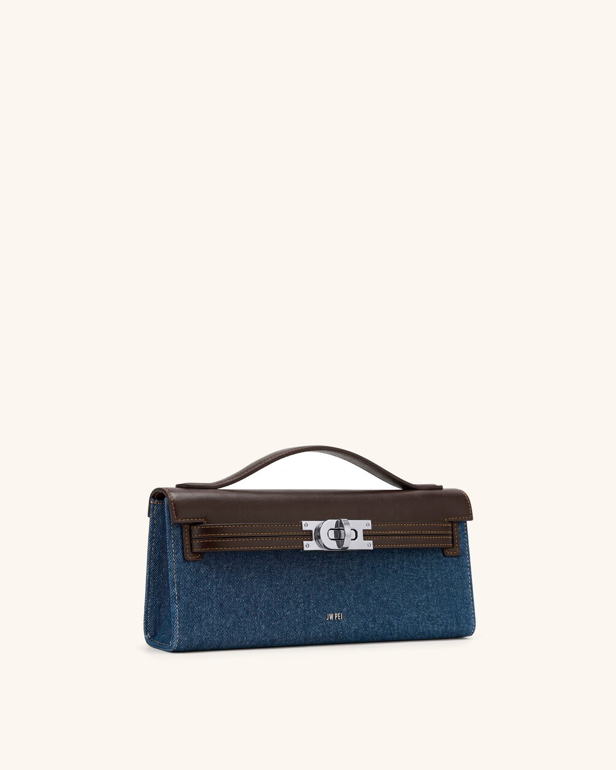 Jw Pei Bria Structured Top Handle Bag Blue Denim