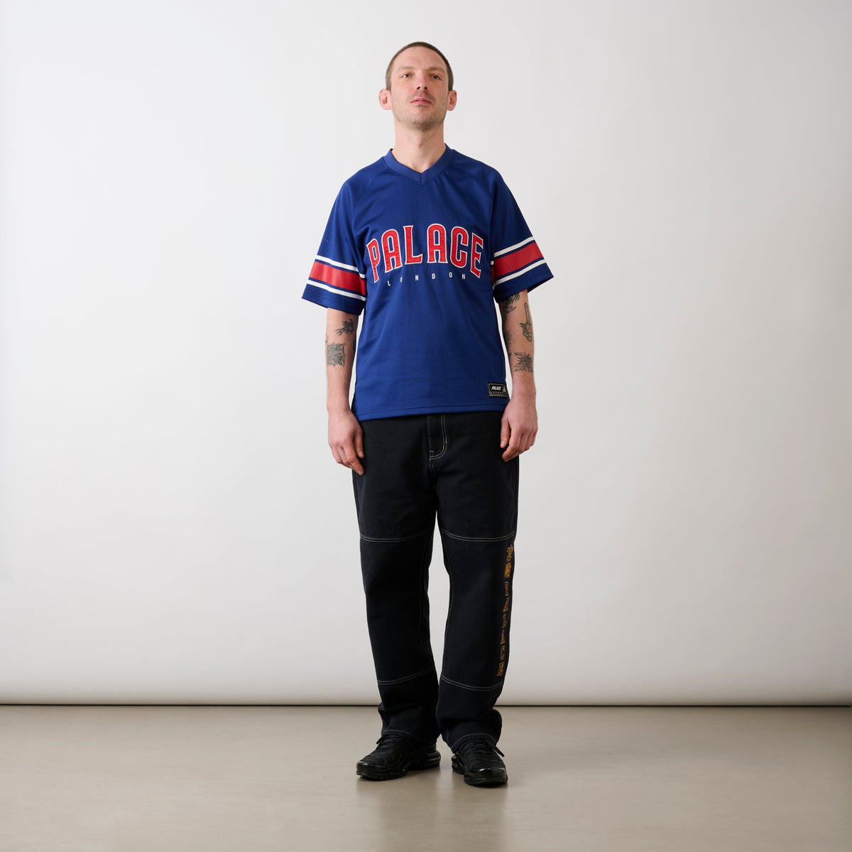 Palace Skateboards Satin the PARK MESH Jersey NAVY