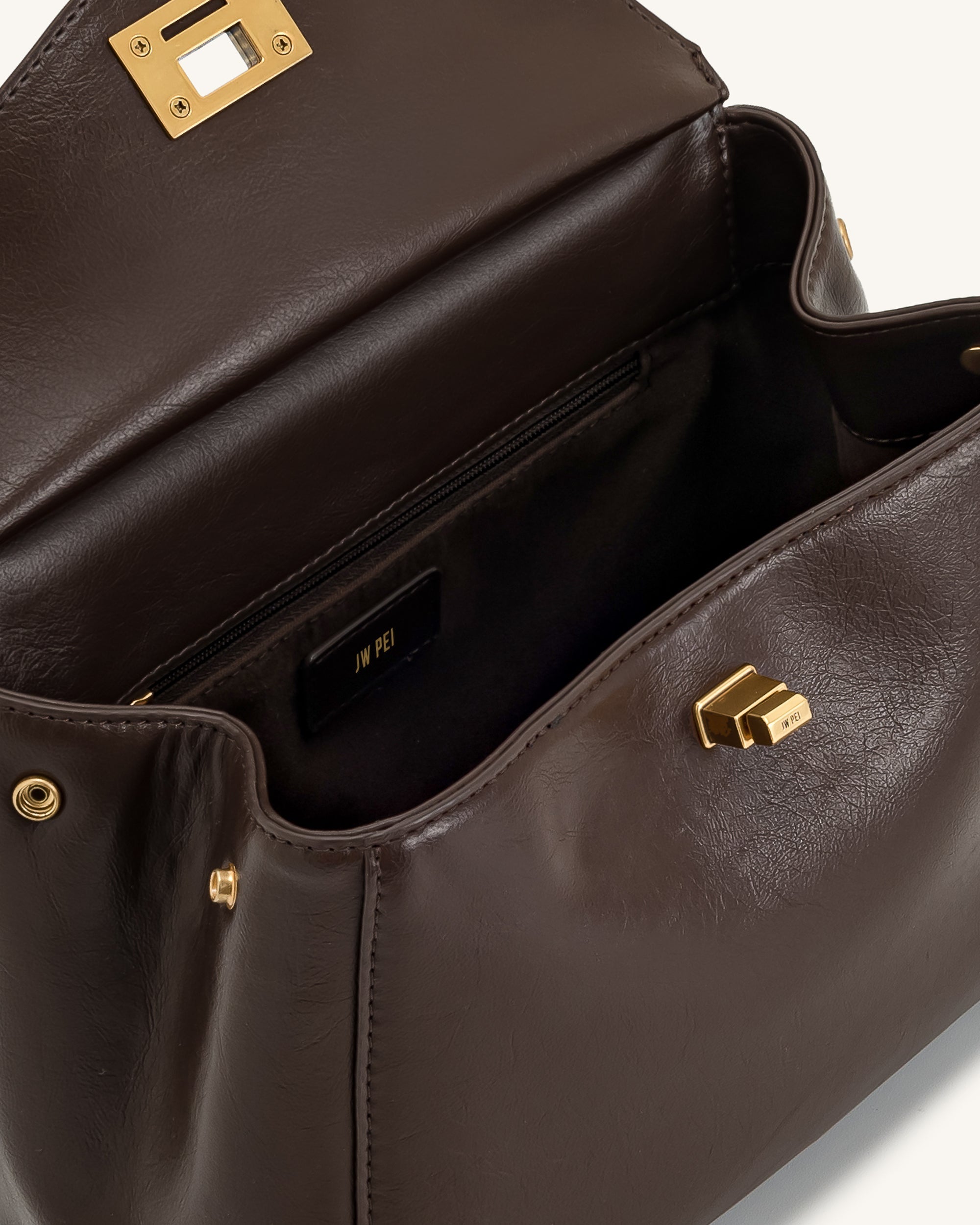 Jw Pei Lucia Classic Top Handbag Dark Brown
