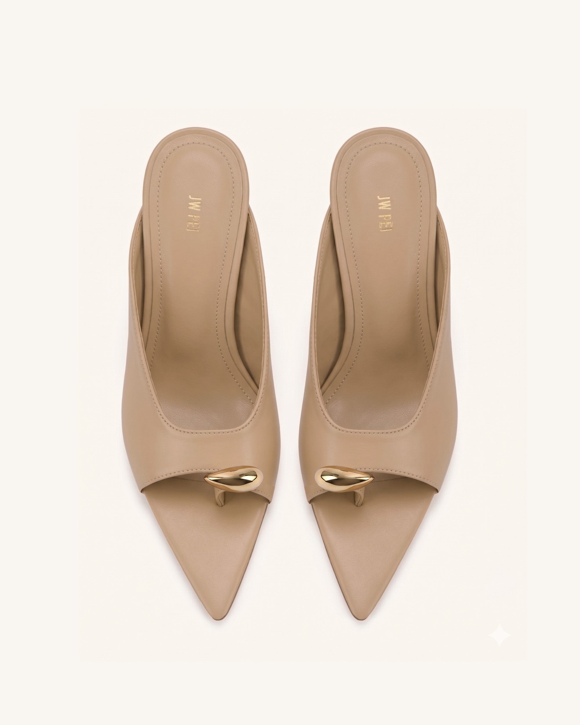 Jw Pei Noemi Pointed Toe Mule Heels Khaki