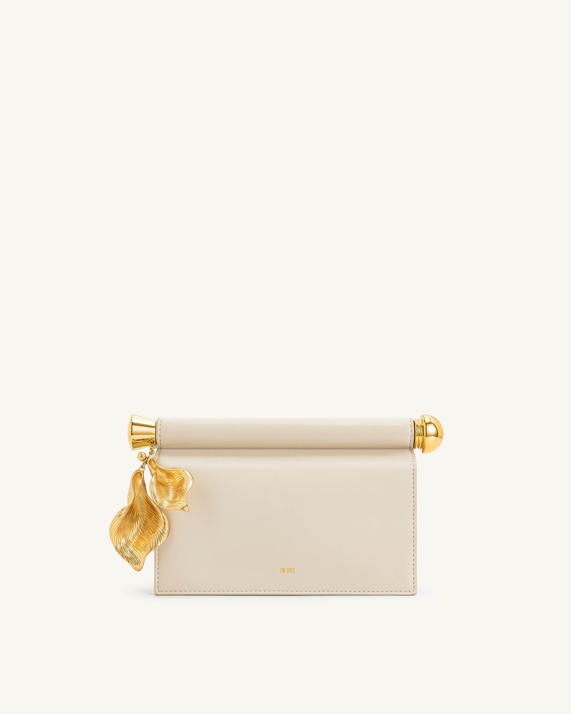 Jw Pei Holly Metal Pendant Embellished Clutch White