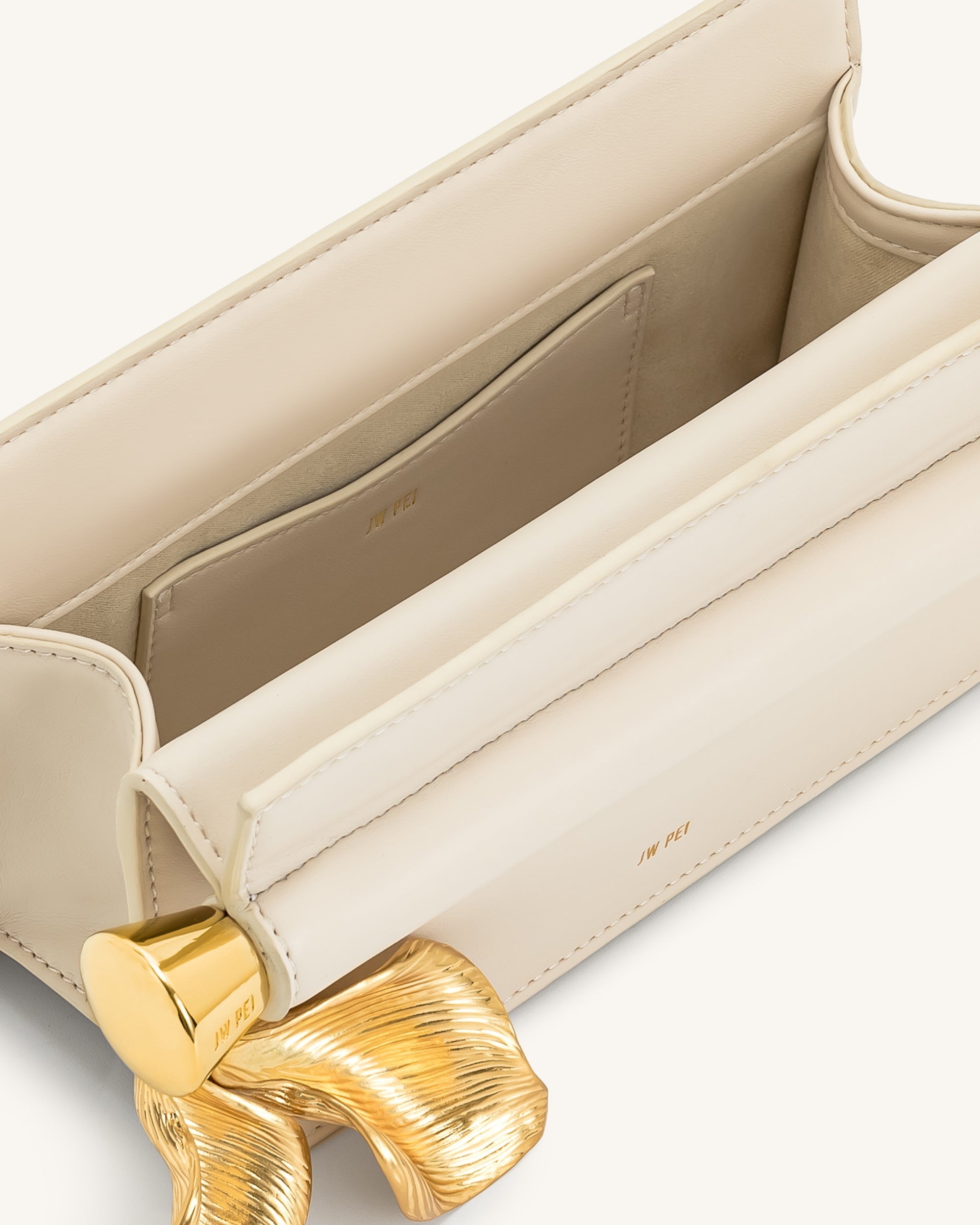 Jw Pei Holly Metal Pendant Embellished Clutch White