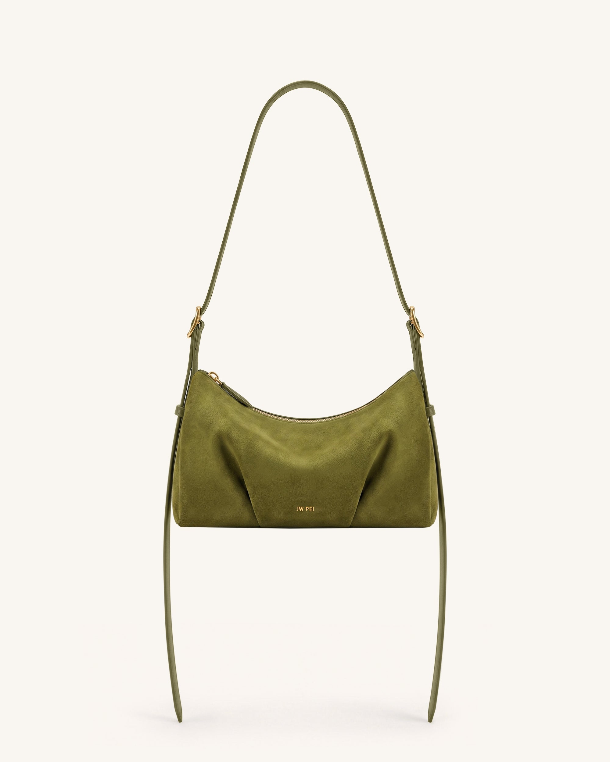 Jw Pei Loriette Faux Suede Crossbody Bag Olive Green