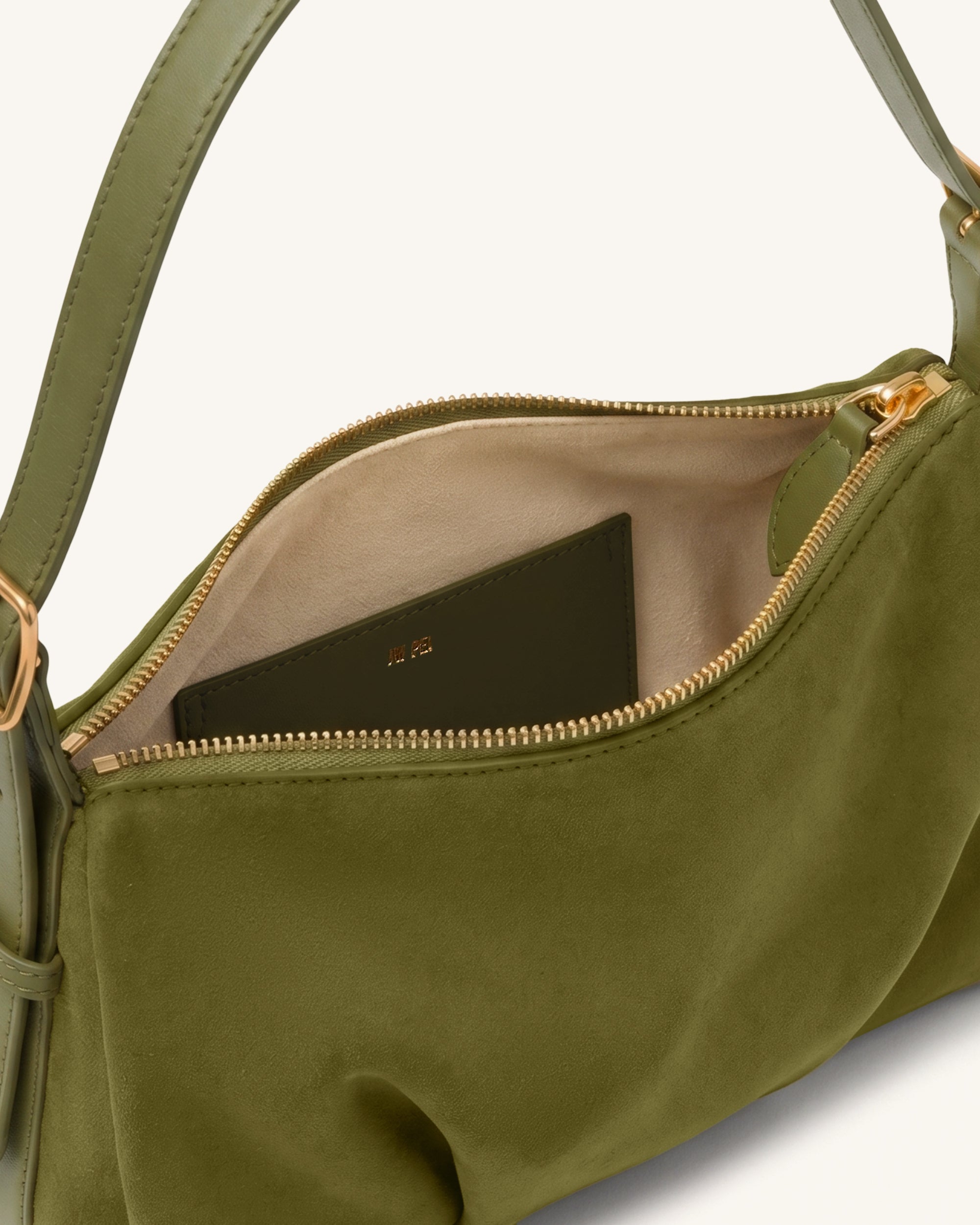 Jw Pei Loriette Faux Suede Crossbody Bag Olive Green
