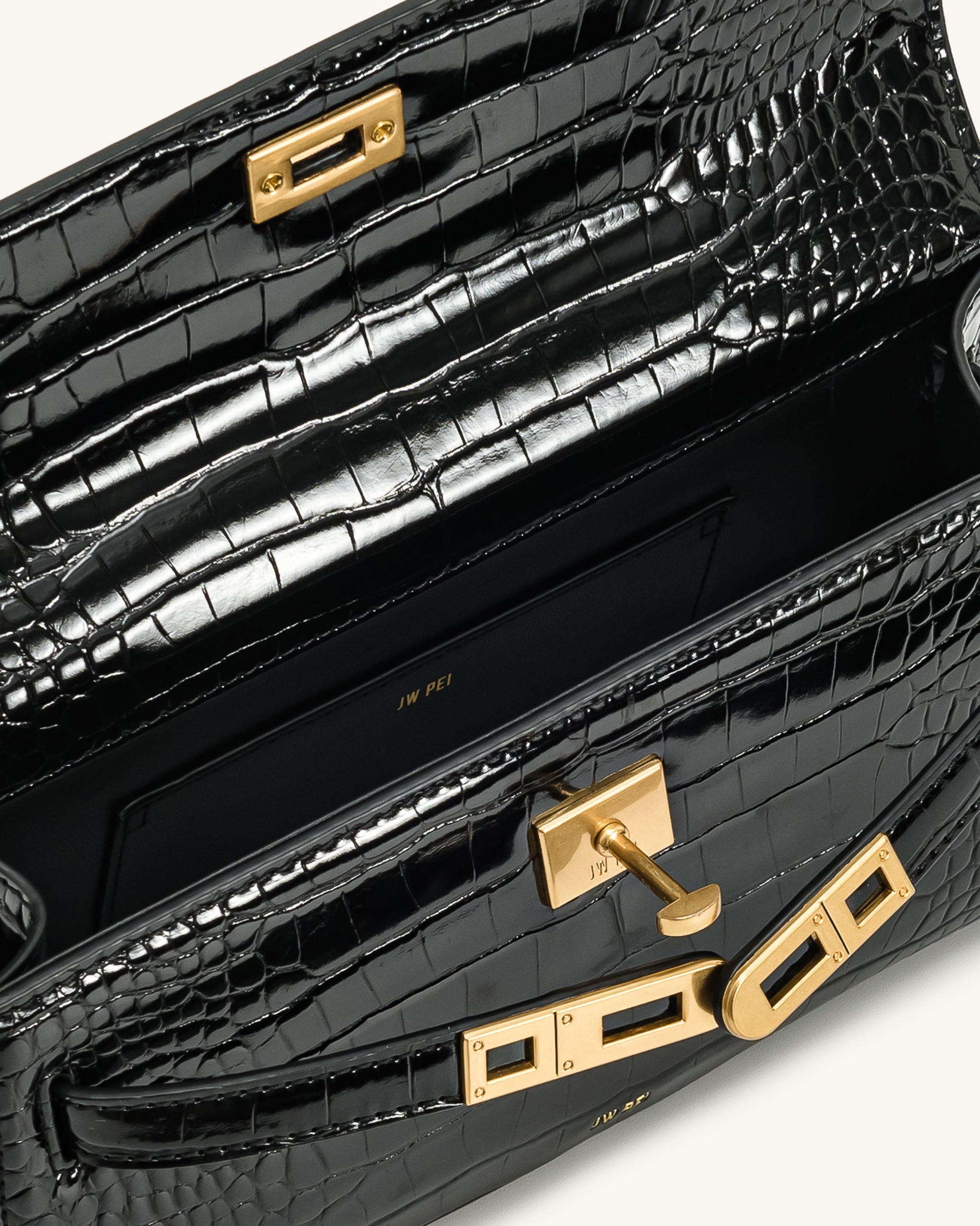 Jw Pei Noor Top Handle Bag Black Croc