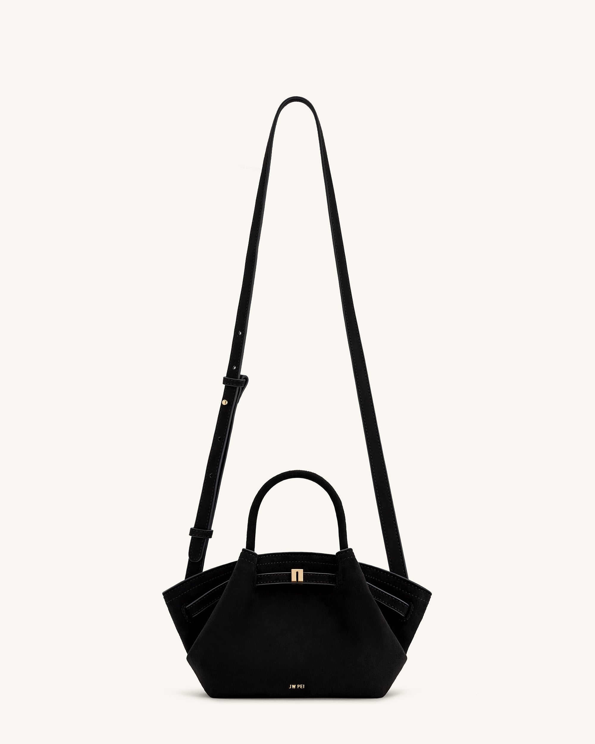 Jw Pei Hana Mini Faux Suede Tote Bag Black