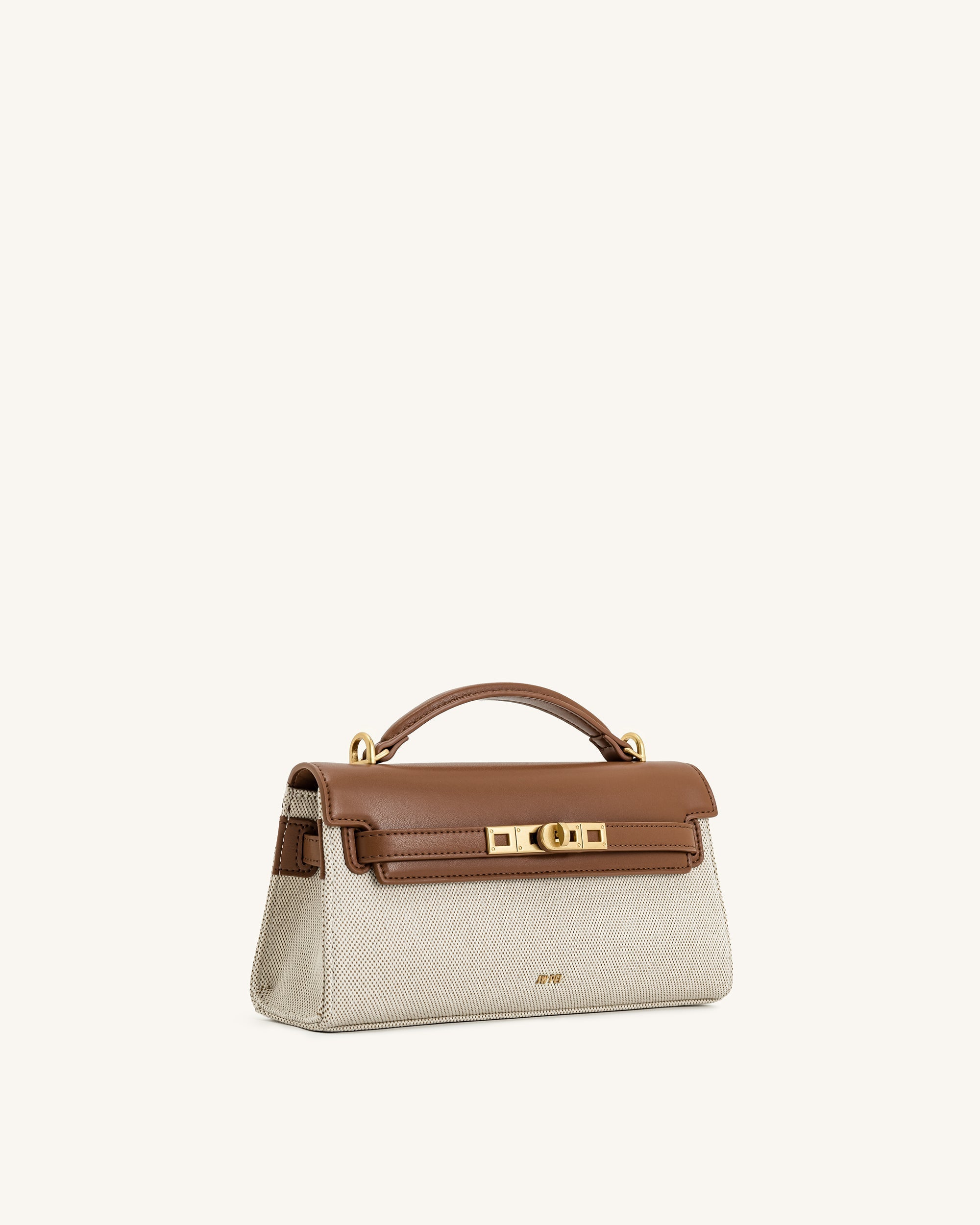 Jw Pei Noor Top Handle Bag Brown Canvas