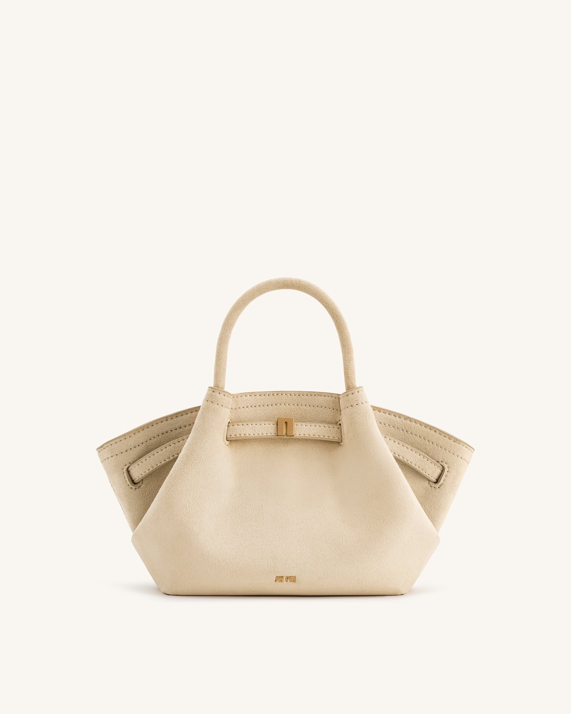 Jw Pei Hana Mini Faux Suede Tote Bag Off White