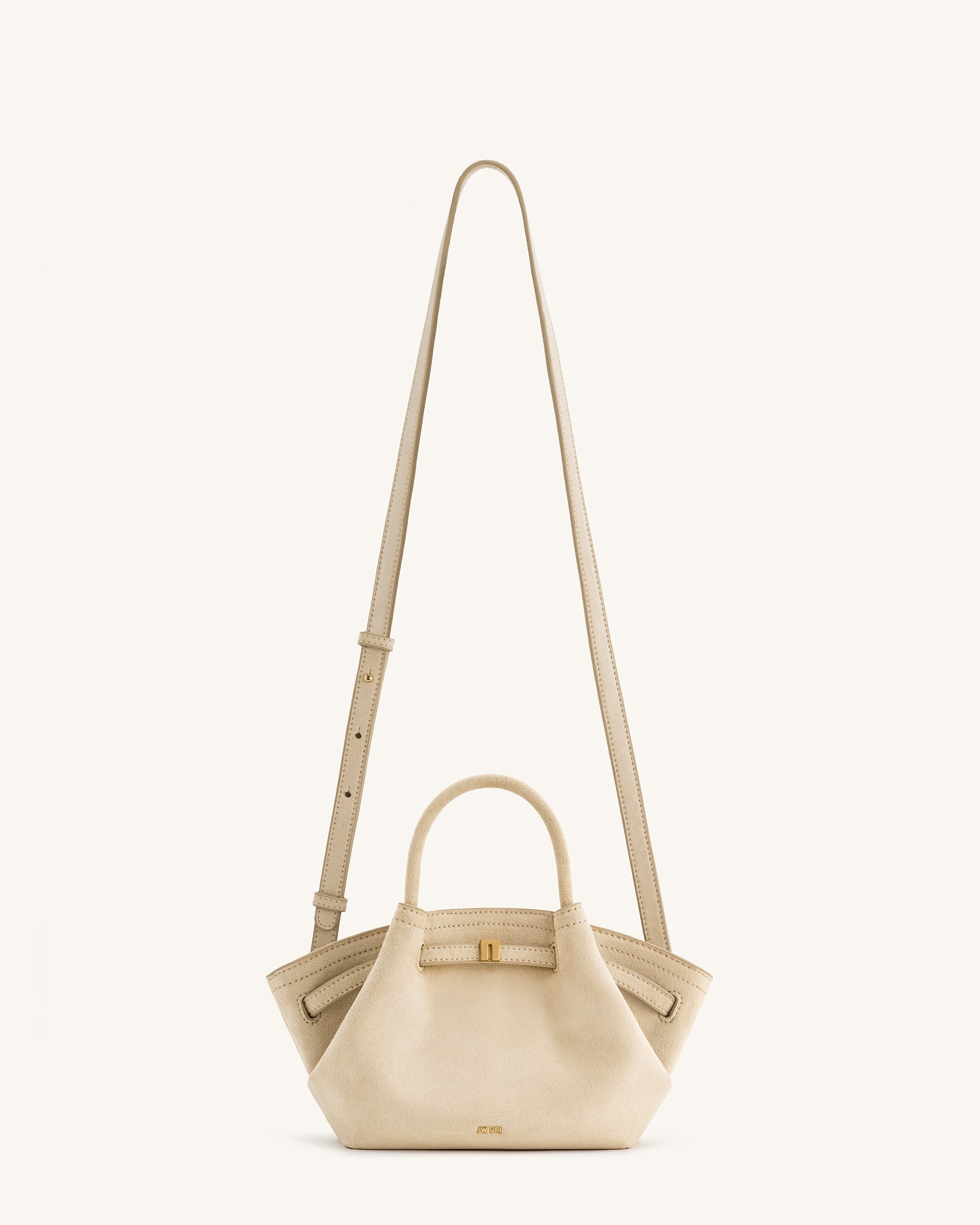 Jw Pei Hana Mini Faux Suede Tote Bag Off White