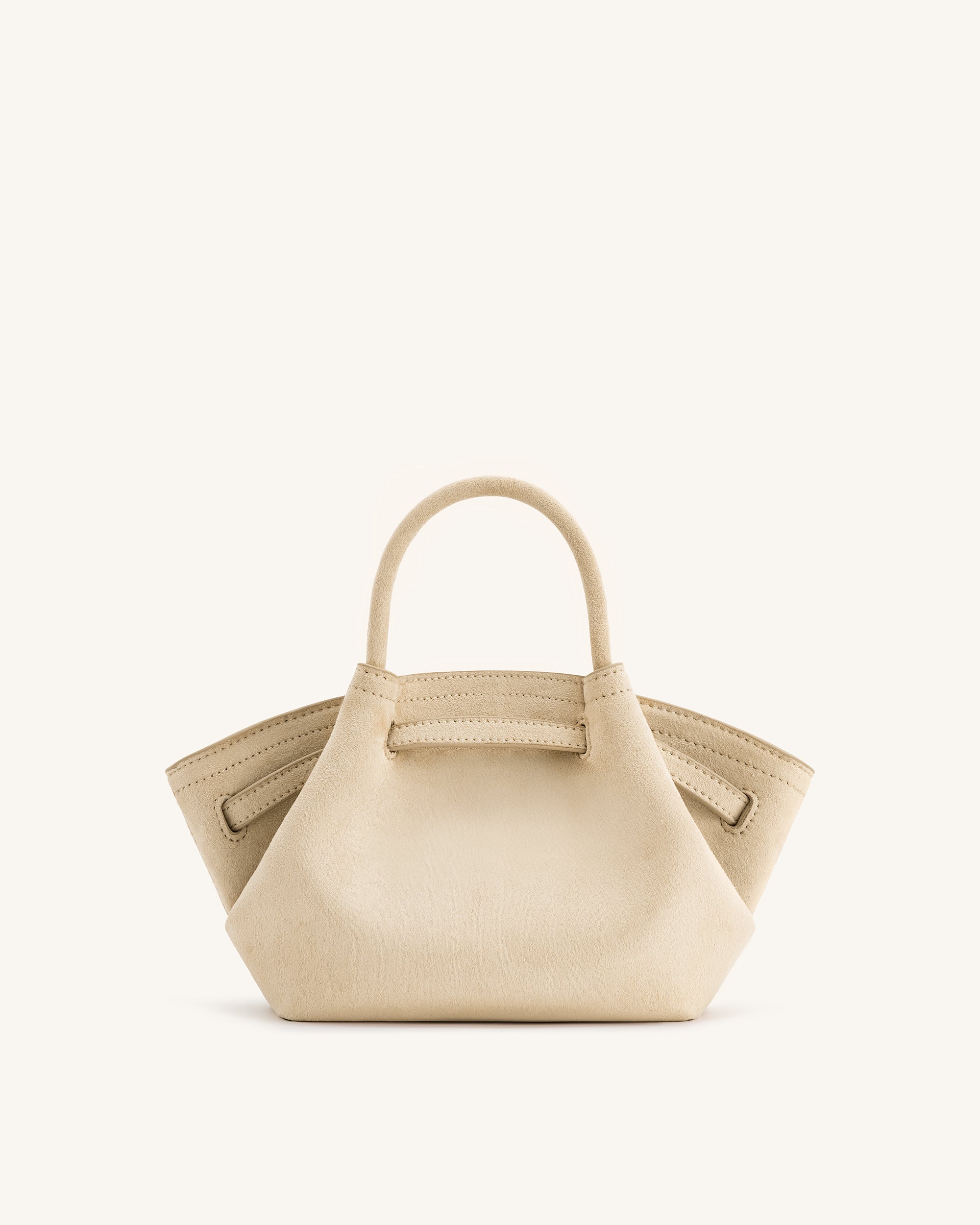 Jw Pei Hana Mini Faux Suede Tote Bag Off White