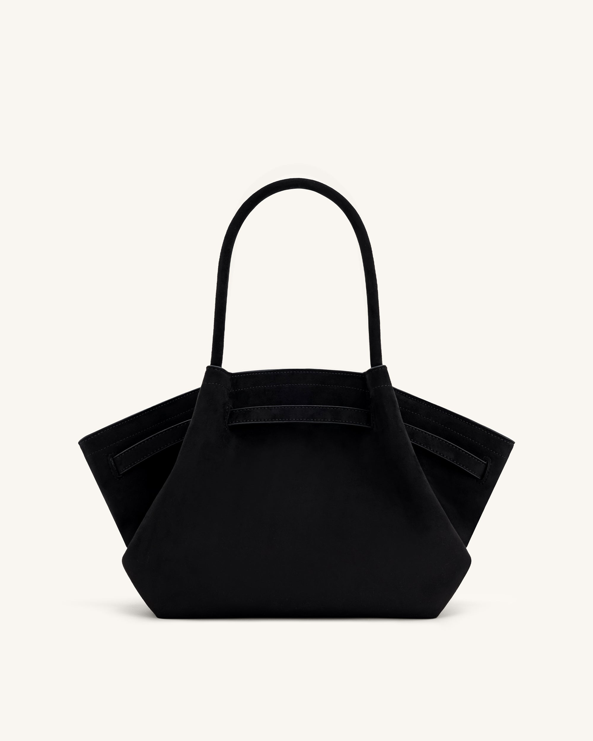 Jw Pei Hana Medium Faux Suede Tote Bag Black