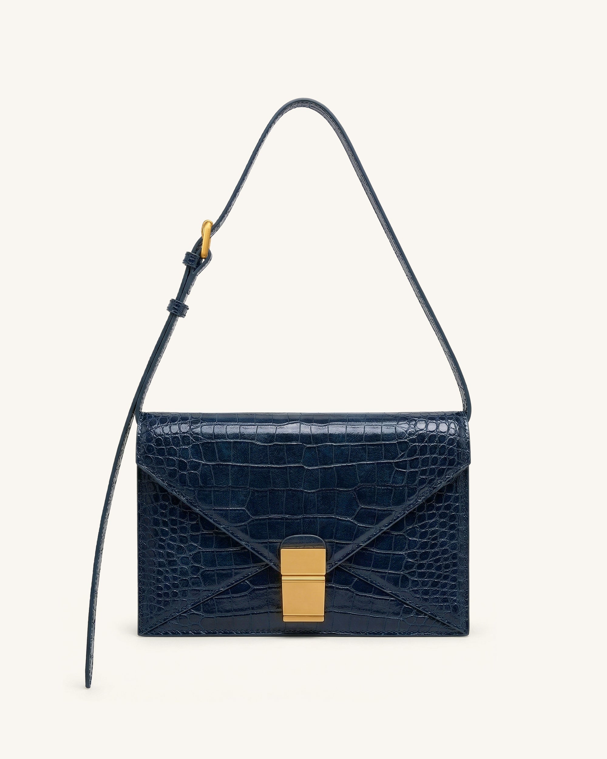 Jw Pei Clio Envelope Crossbody Bag Navy Croc