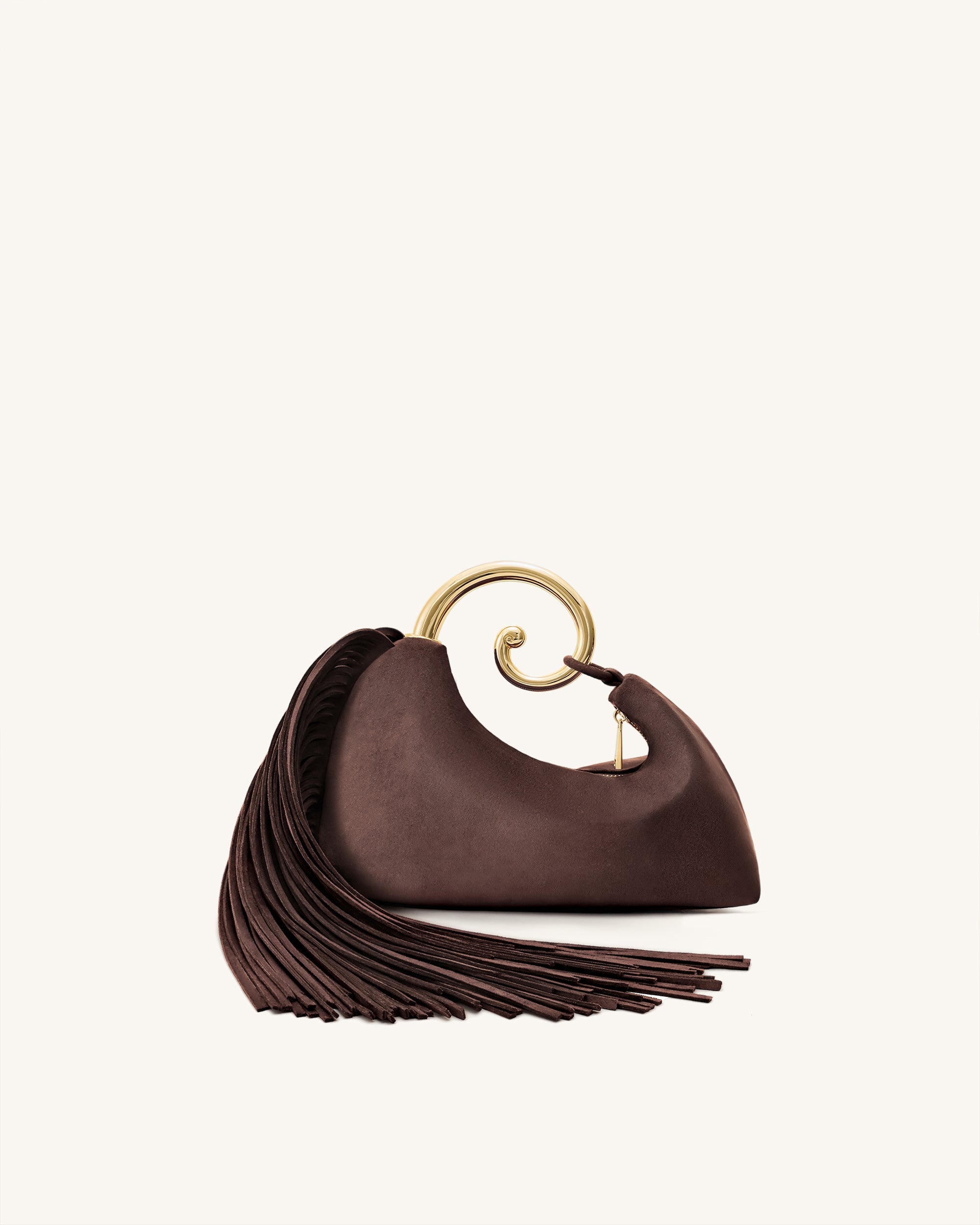 Jw Pei Nell Fringe Hardware Top Handle Bag Deep Brown