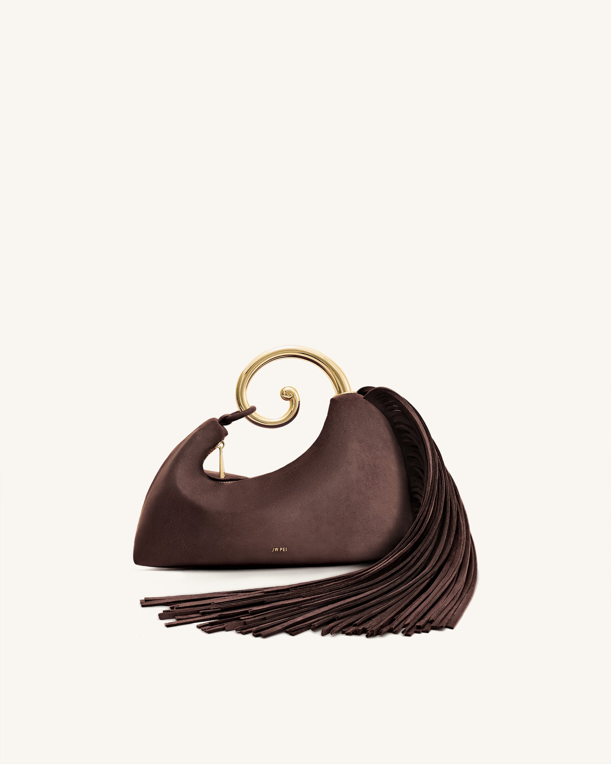 Jw Pei Nell Fringe Hardware Top Handle Bag Deep Brown