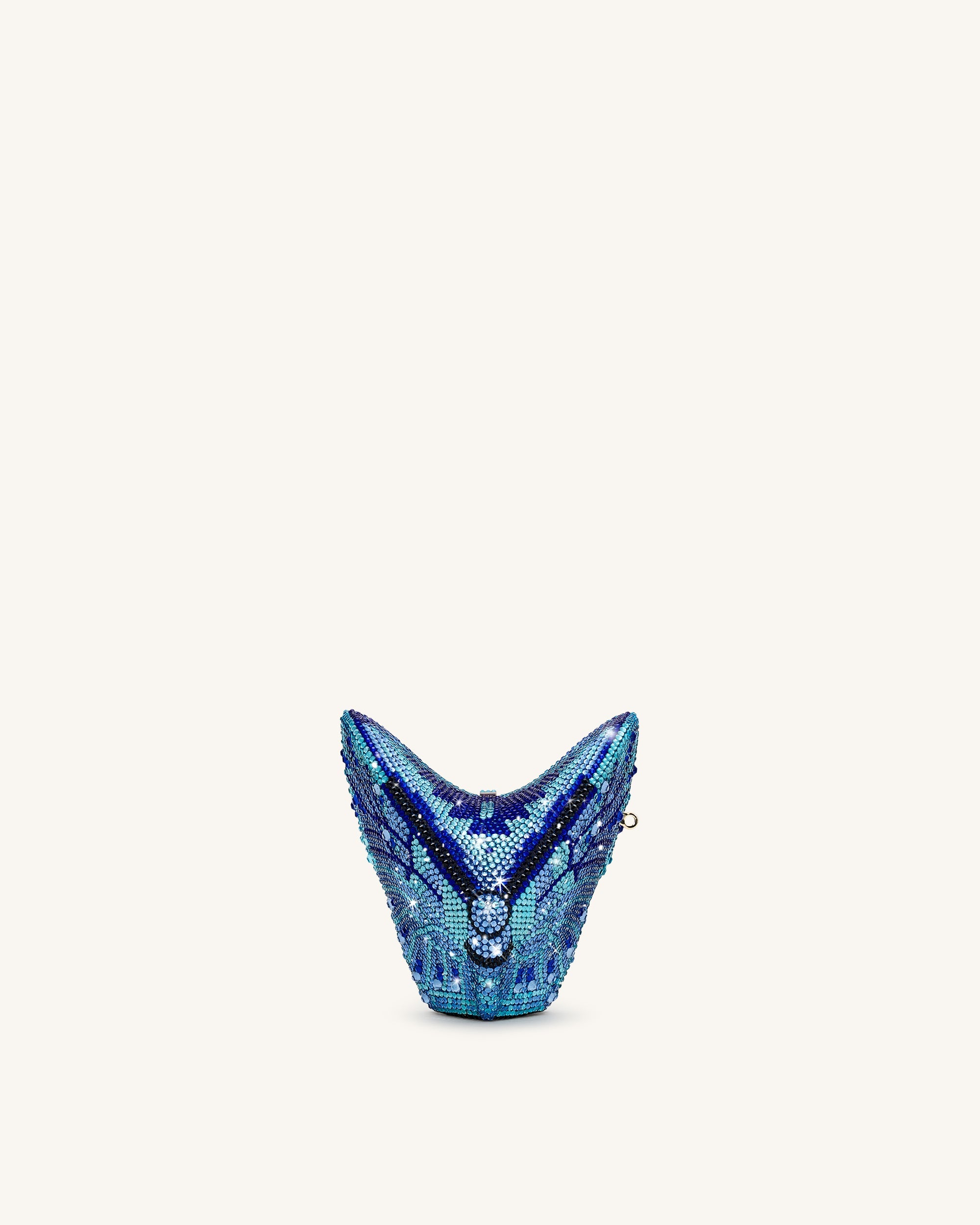Jw Pei Paisley Crystal Butterfly Clutch Blue