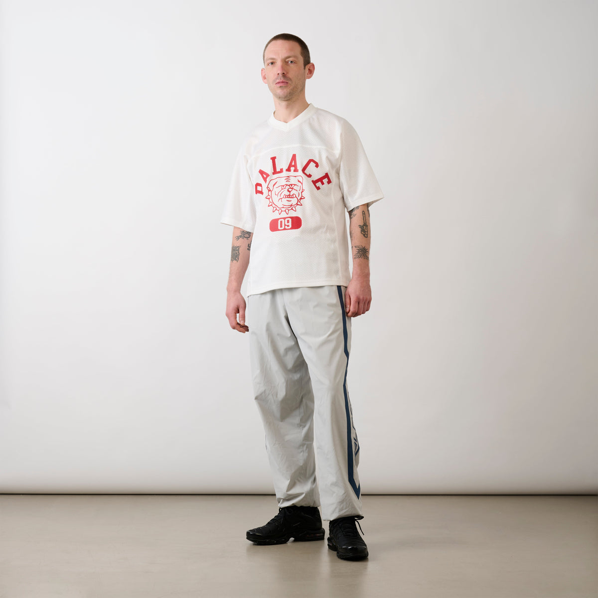 Palace Skateboards Bulldog MESH Jersey White