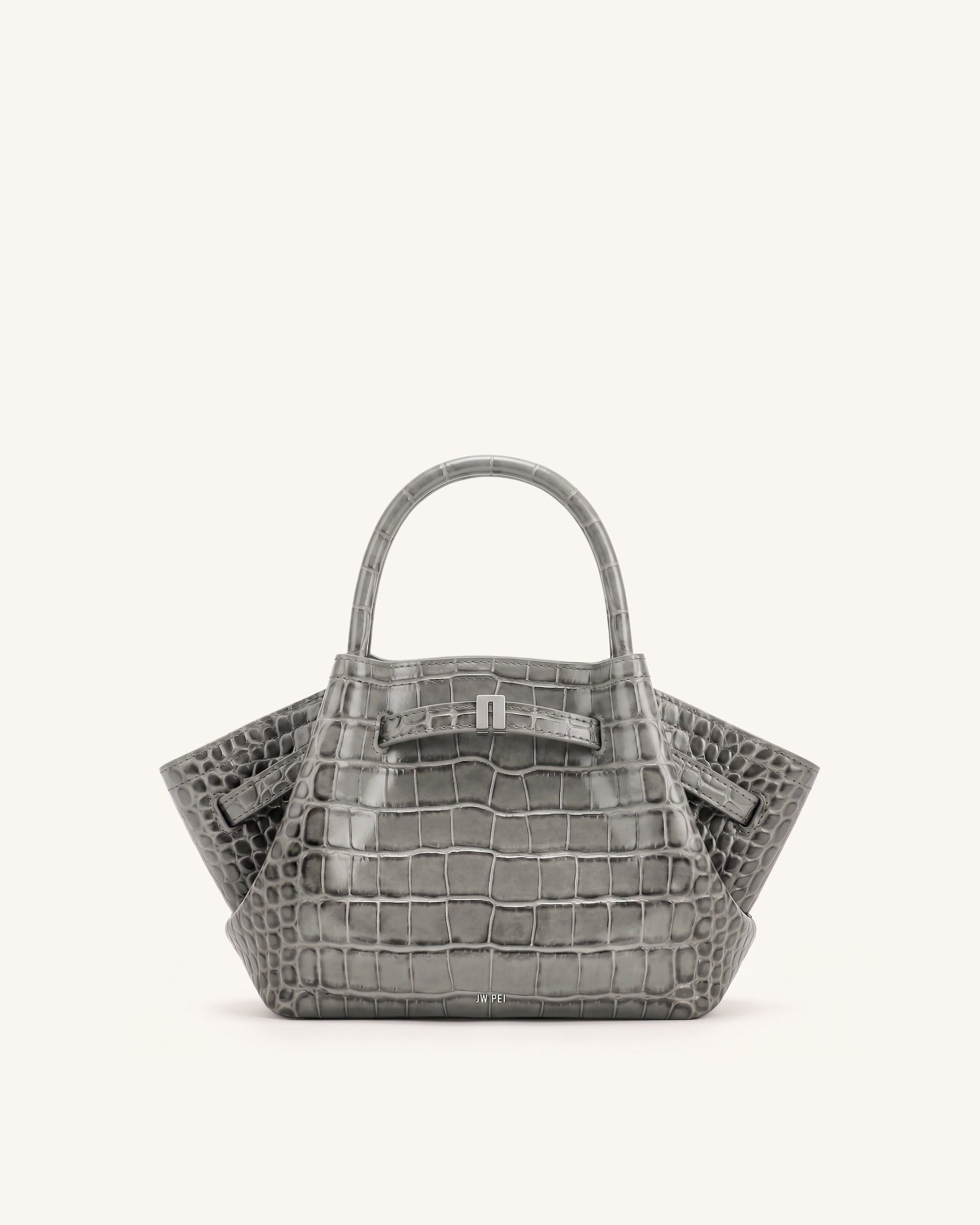 Jw Pei Hana Mini Tote Bag Grey Croc