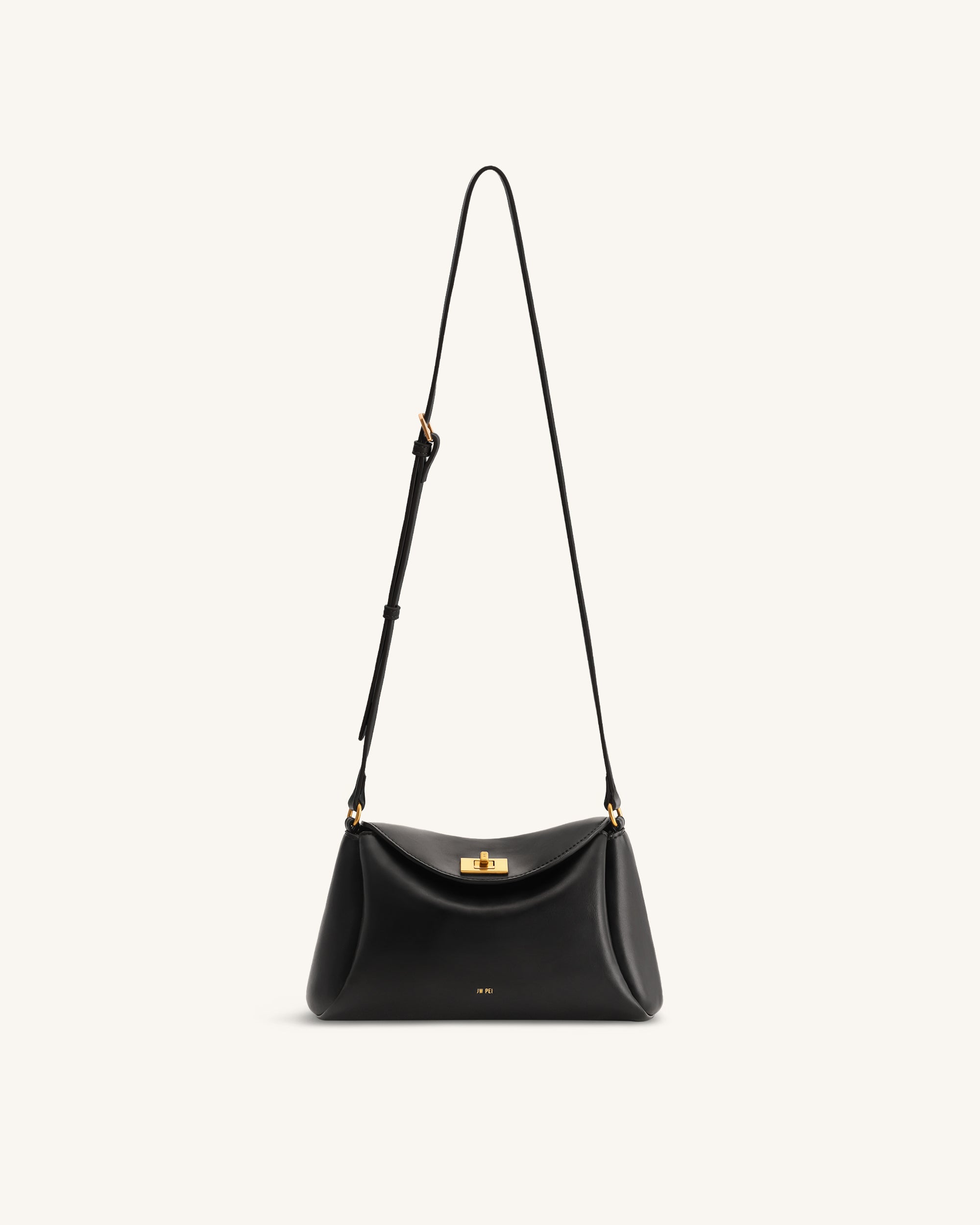 Jw Pei Greta Twist Lock Crossbody Bag Black