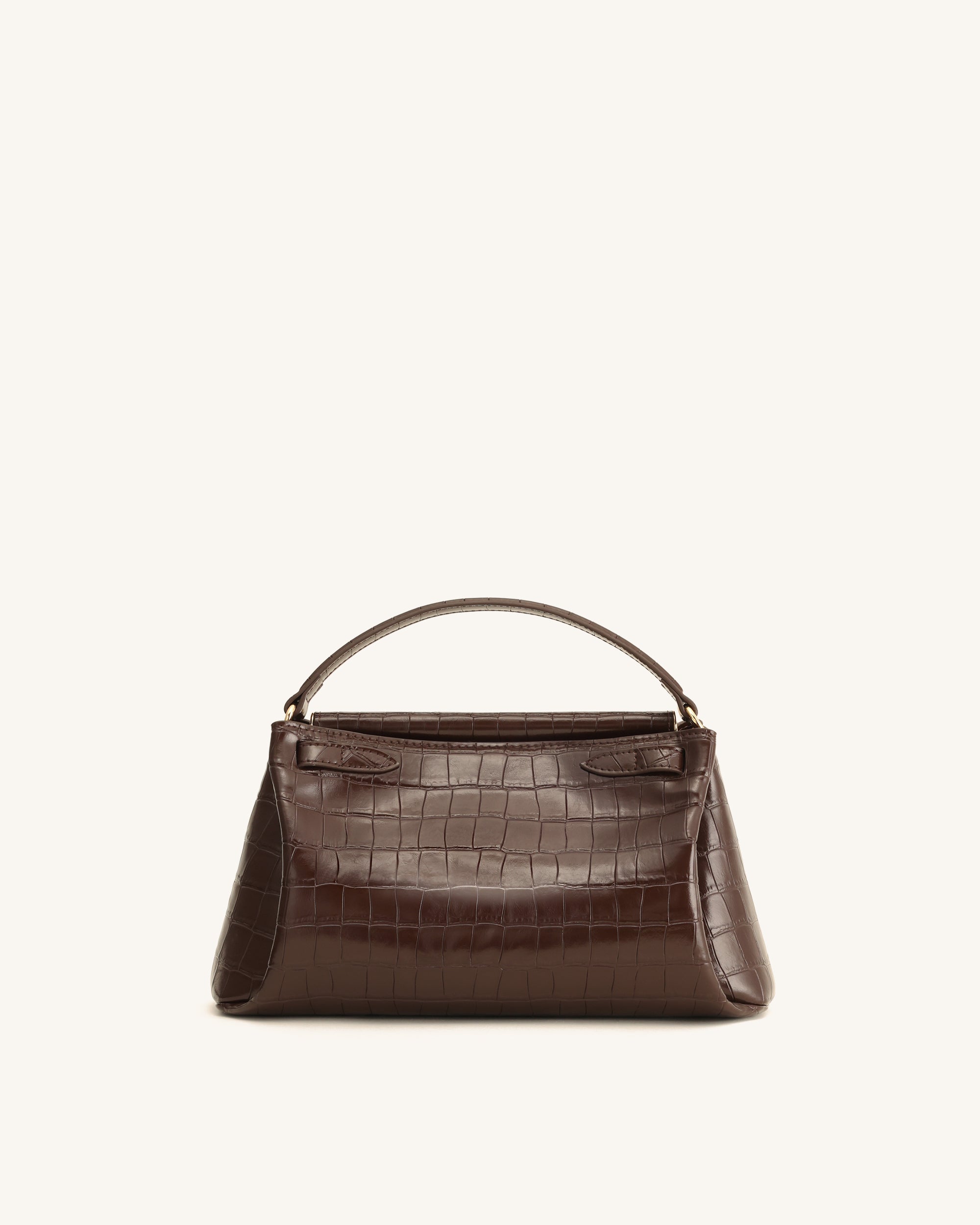 Jw Pei Carmen Top Handle Bag Dark Brown Croc