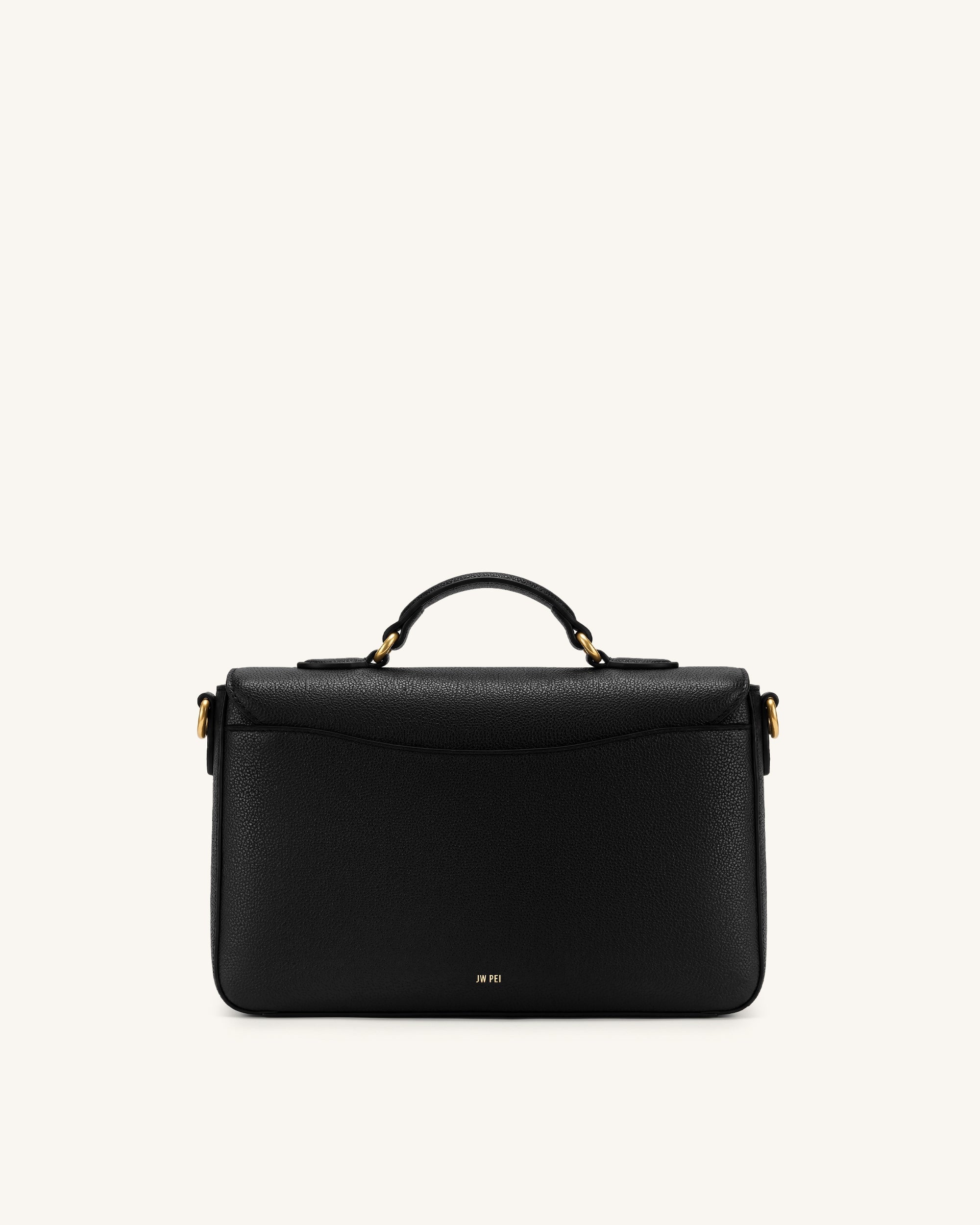 Jw Pei Mirelle Pebbled Top Handle Satchel Black
