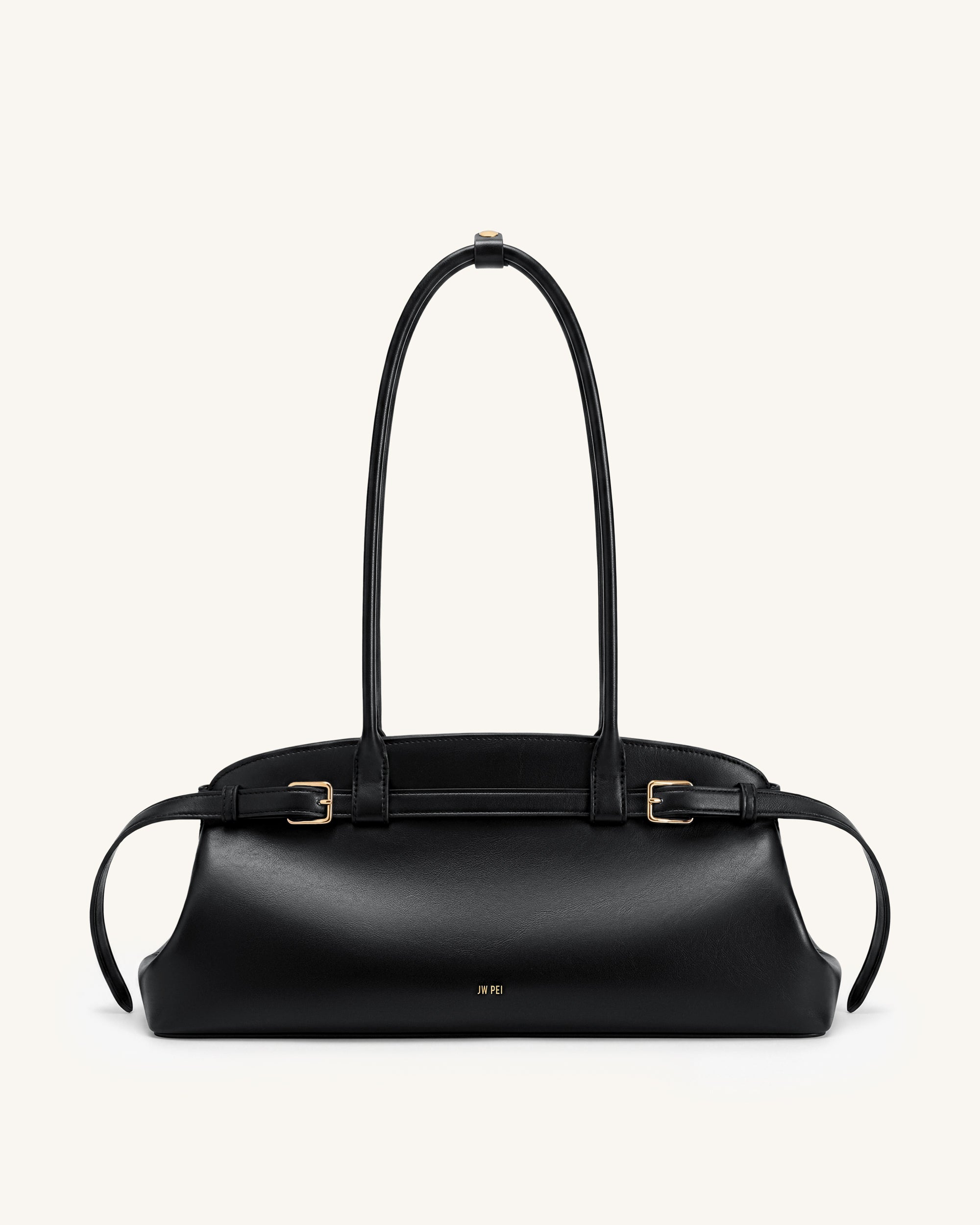 Jw Pei Arden Belt Detail East West Shoulder Bag Black